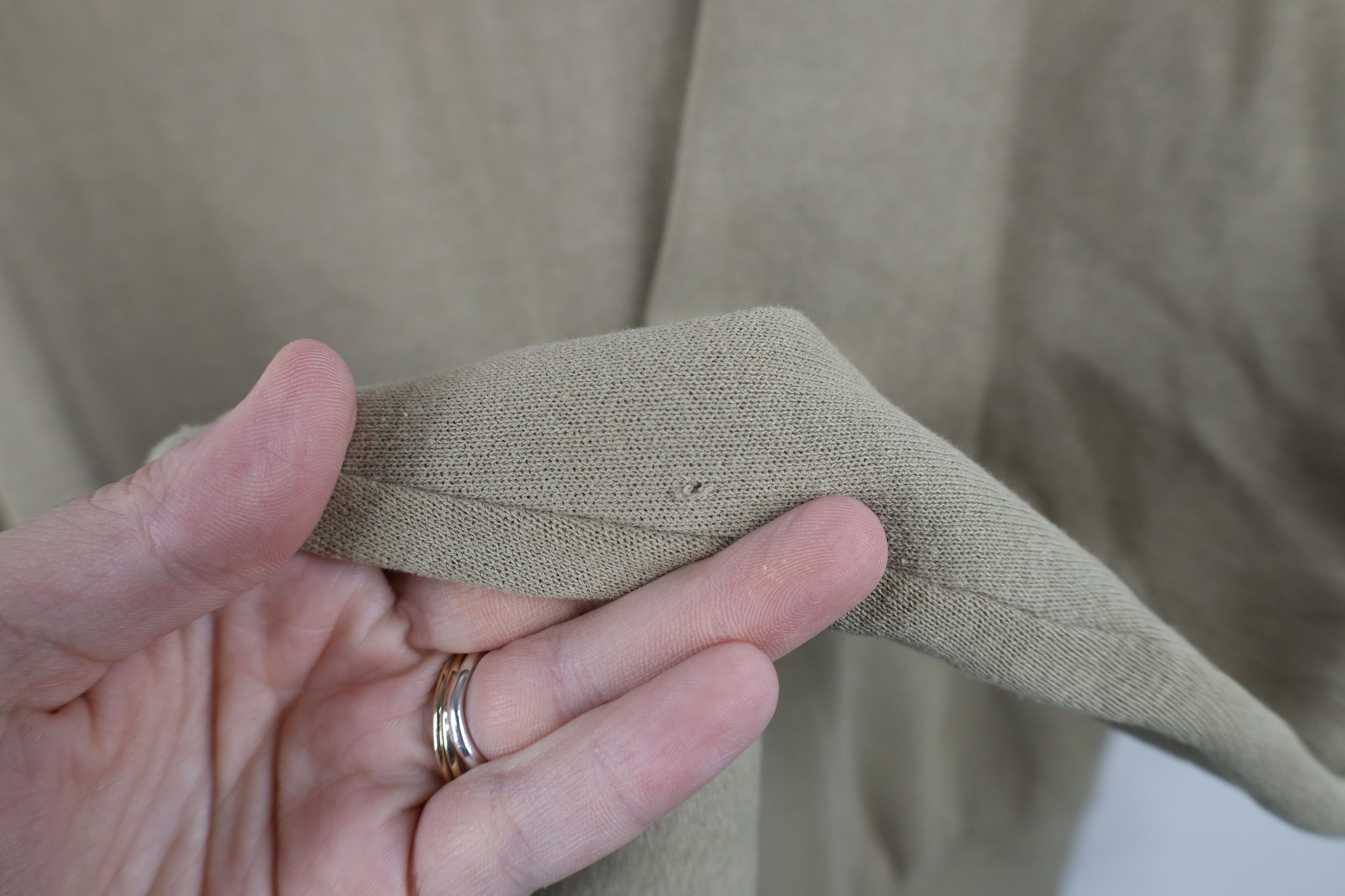 Vintage Vintage 90s Streetwear Blank Crewneck Sweatshirt Khaki Beige Size US XL / EU 56 / 4 - 6 Thumbnail