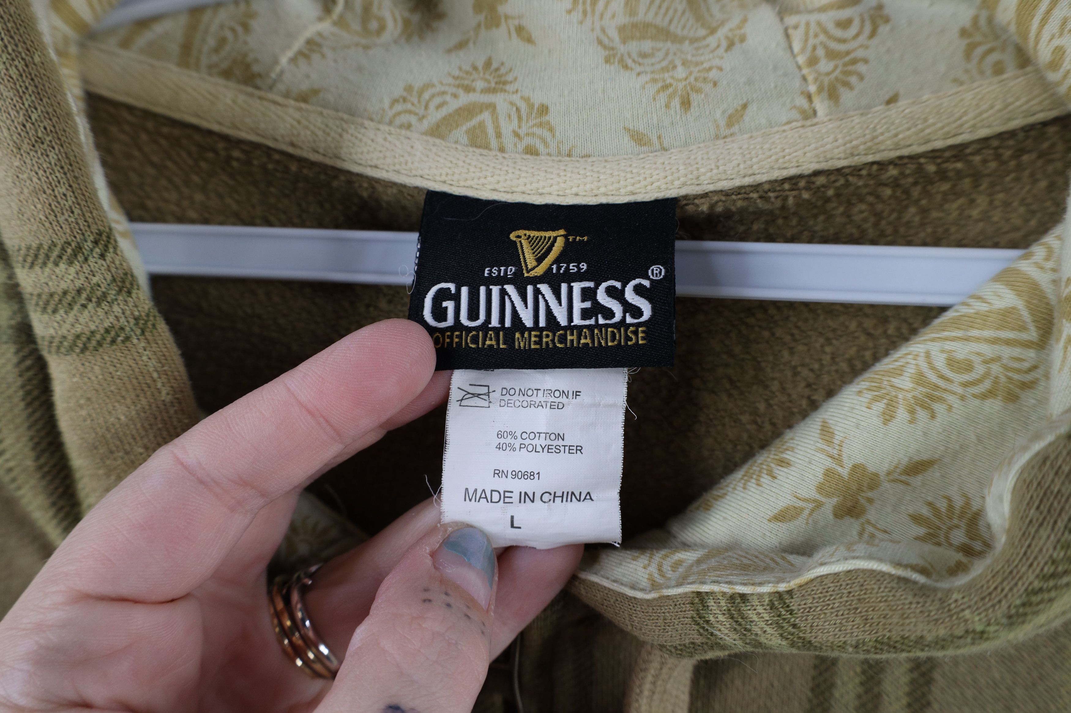 Vintage Vintage Guinness Beer Out Full Zip Hoodie Sweatshirt Plaid Size US L / EU 52-54 / 3 - 8 Thumbnail