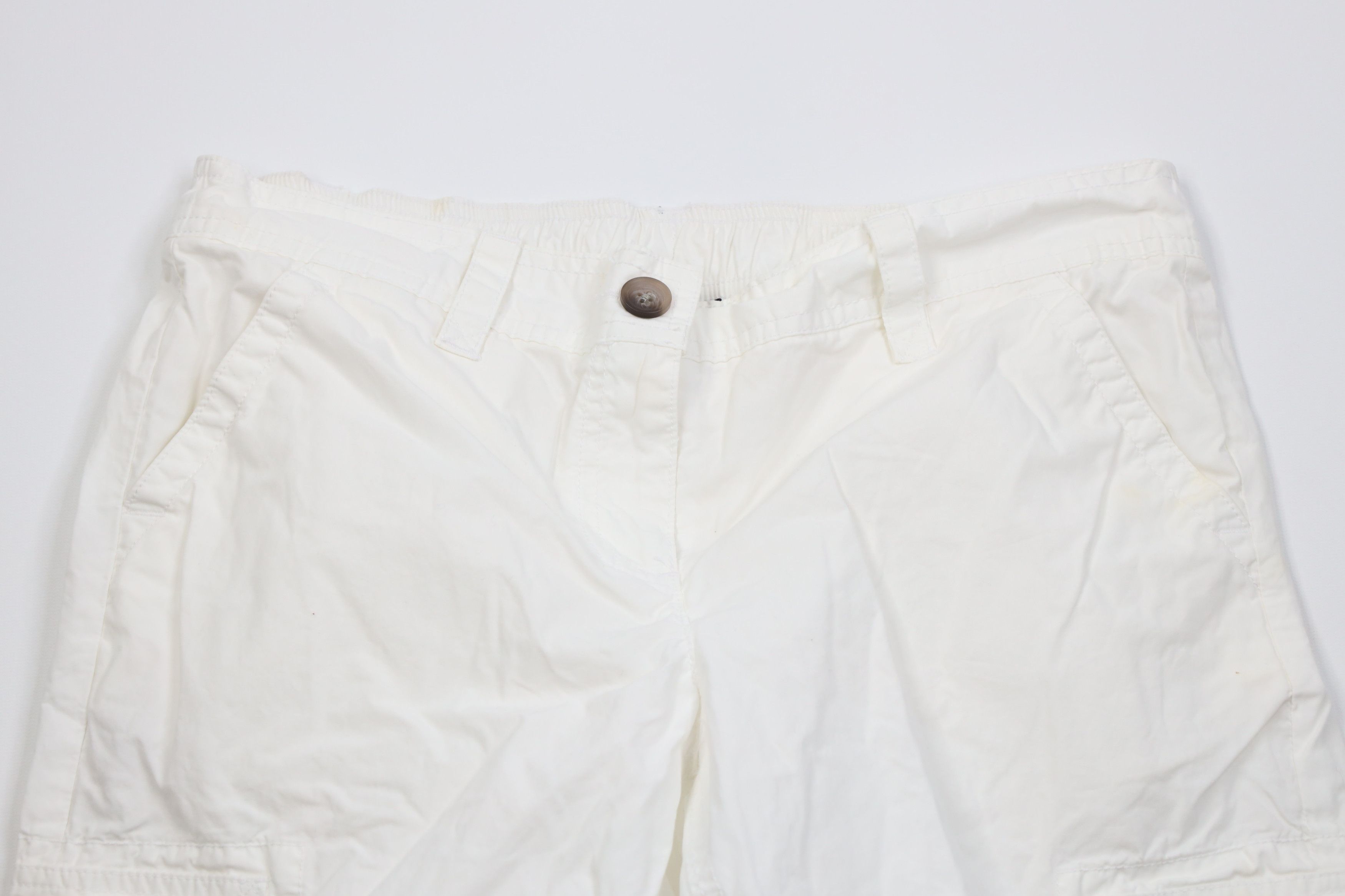 Lands' End Vintage Lands End Roll Cuff Cargo Pants White Cotton Size 32" / US 10 / IT 46 - 2 Thumbnail