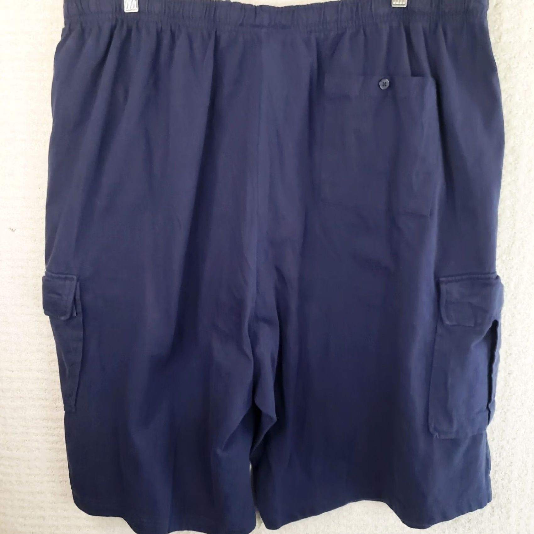Vintage VINTAGE King Size 3XLT Big & Tall Men's Shorts Blue Drawstring Pocketed 13" Inseam Cotton Polyester Size US 39 - 7 Thumbnail