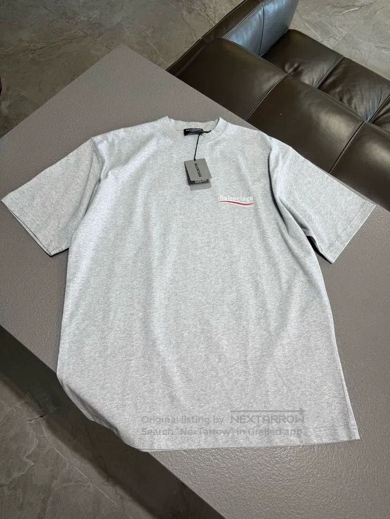 Balenciaga Balenciaga Gray Cola Logo Short Sleeve T-Shirt Size US M / EU 48-50 / 2 - 1 Thumbnail
