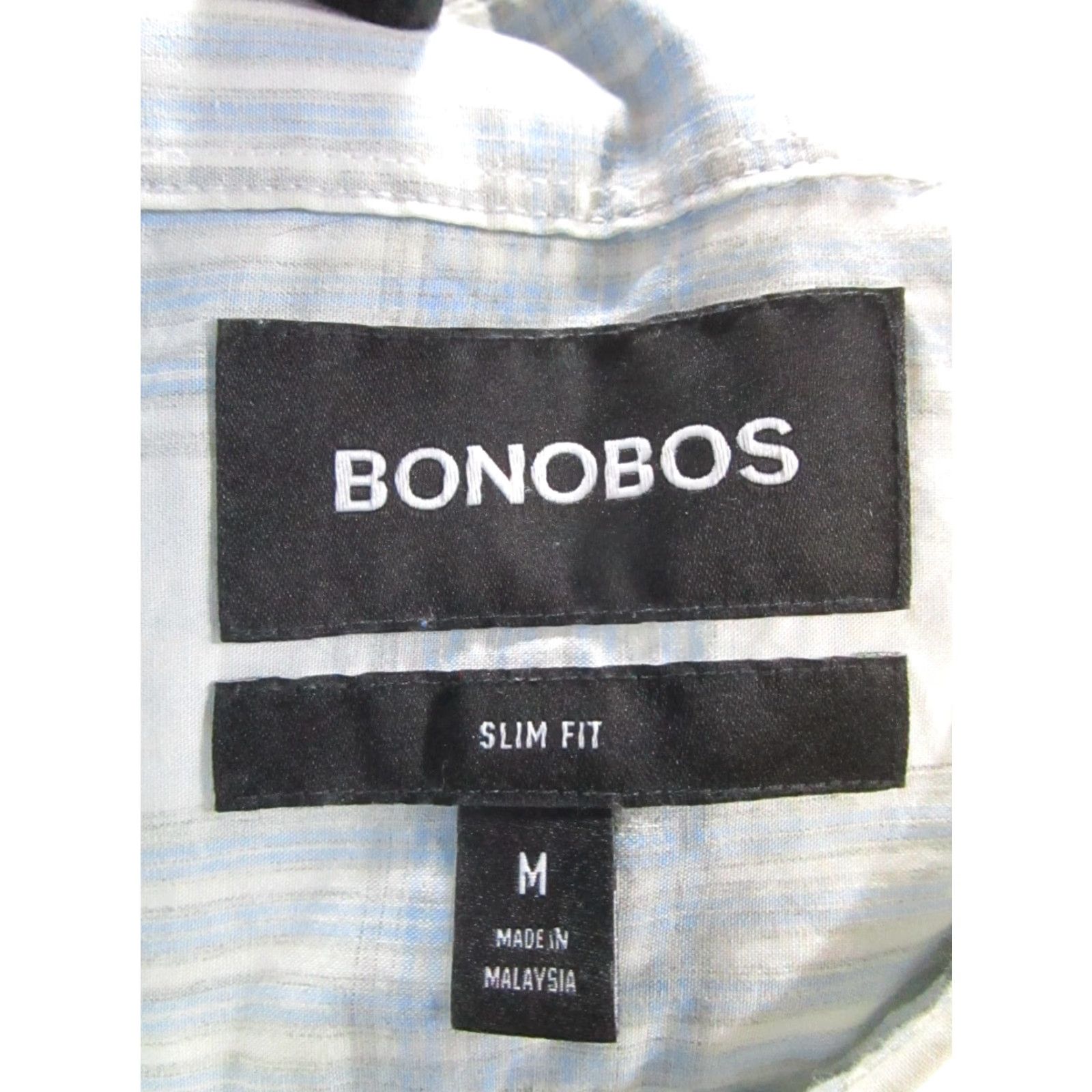 Bonobos Bonobos Shirt Mens Medium Blue White Cotton Button Up Size US M / EU 48-50 / 2 - 3 Thumbnail