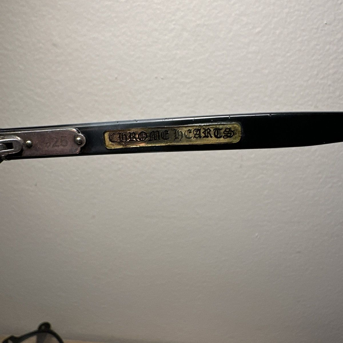 Chrome Hearts Chrome Hearts ‘Lowrider 4’ Black .925 Silver Oval Sunglasses Size ONE SIZE - 6 Thumbnail