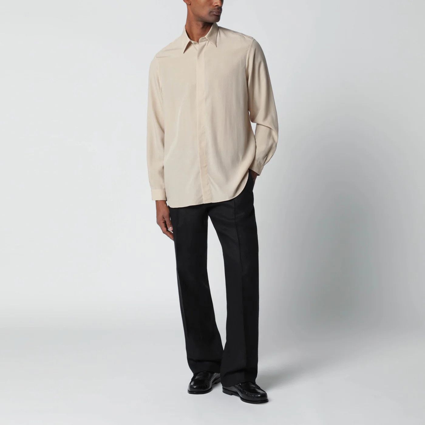 Lardini o1d2blof0526 Linen-blend Shirt in Beige Size US L / EU 52-54 / 3 - 2 Thumbnail
