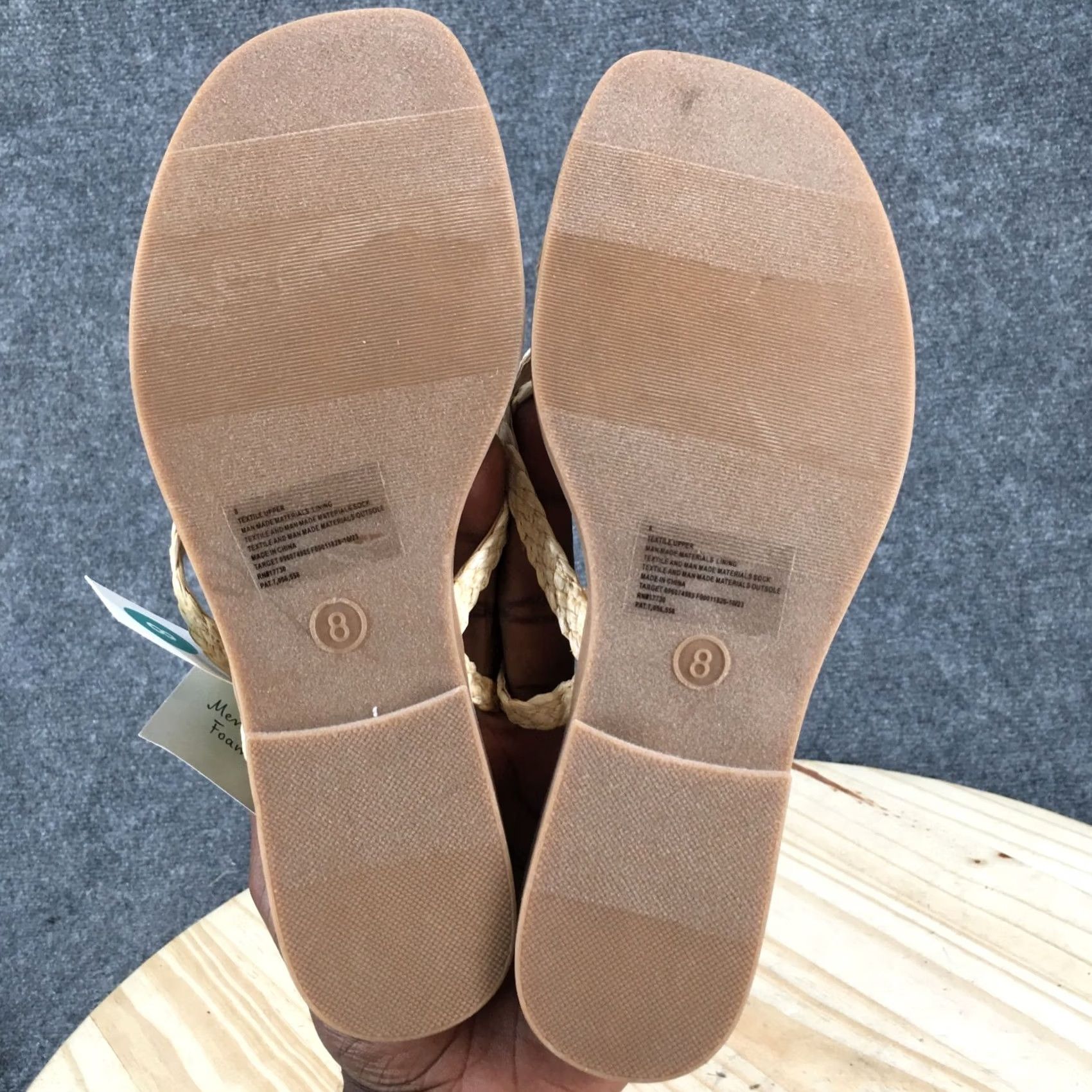 Vintage A New Day Sandals Womens Raffia Braided Ankle Strap Strappy Beige Casual Flat Sandals 9 Mens? Size US 9 / IT 39 - 7 Thumbnail