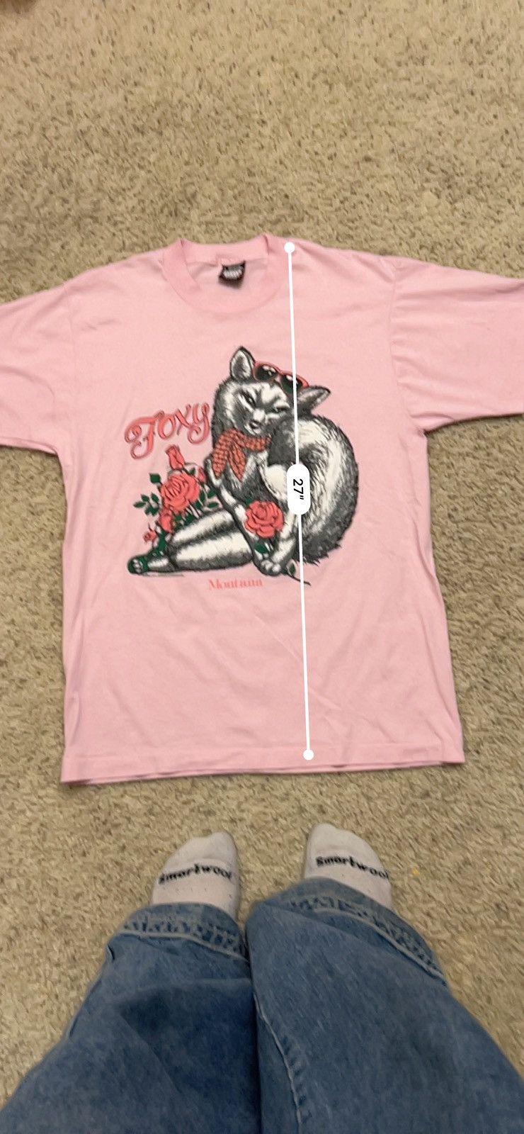 basketcase gallery Vintage Foxy Montana pink fox graphic tee Size US L / EU 52-54 / 3 - 5 Thumbnail