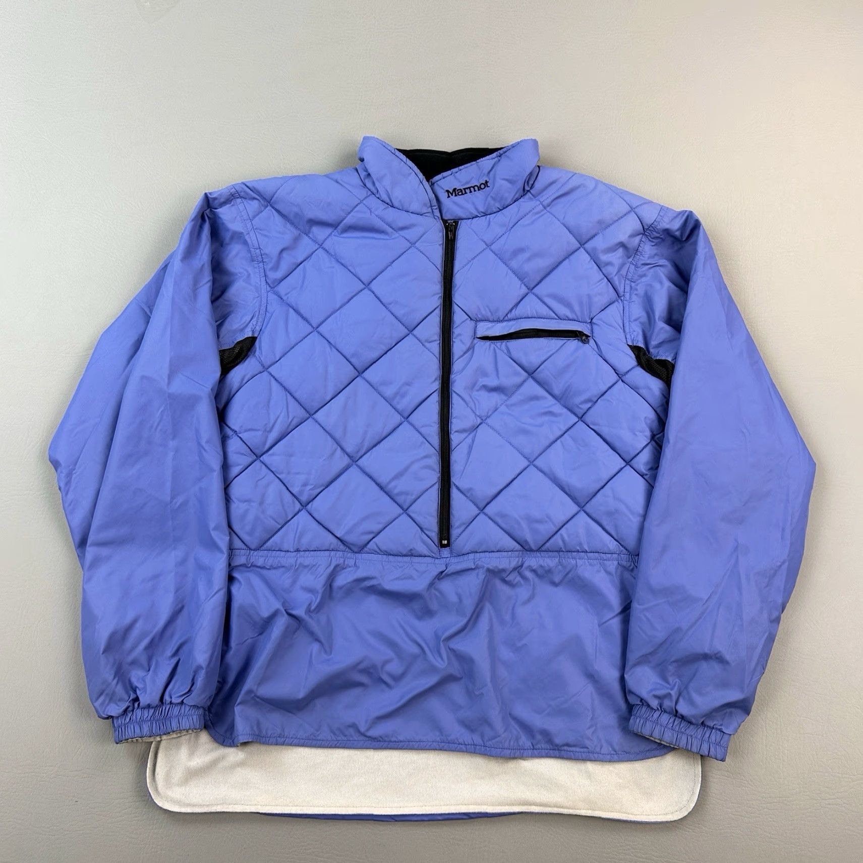 Marmot VINTAGE Marmot DriClime Anorak Jacket Womens M Purple Blue Quilted Pullover Size M / US 6-8 / IT 42-44 - 2 Thumbnail