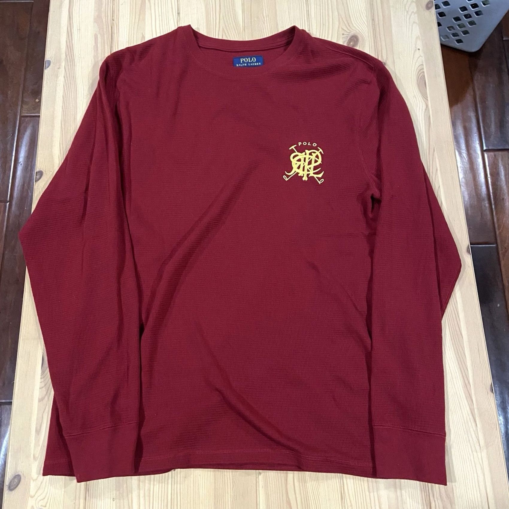 Polo Ralph Lauren Polo Ralph Lauren Shirt Nightshirt Men XL Crew Neck Cotton Blend Embroidered Bear Polo Bear Red Long Sleeve Pajama Top Size US XL / EU 56 / 4 - 2 Thumbnail