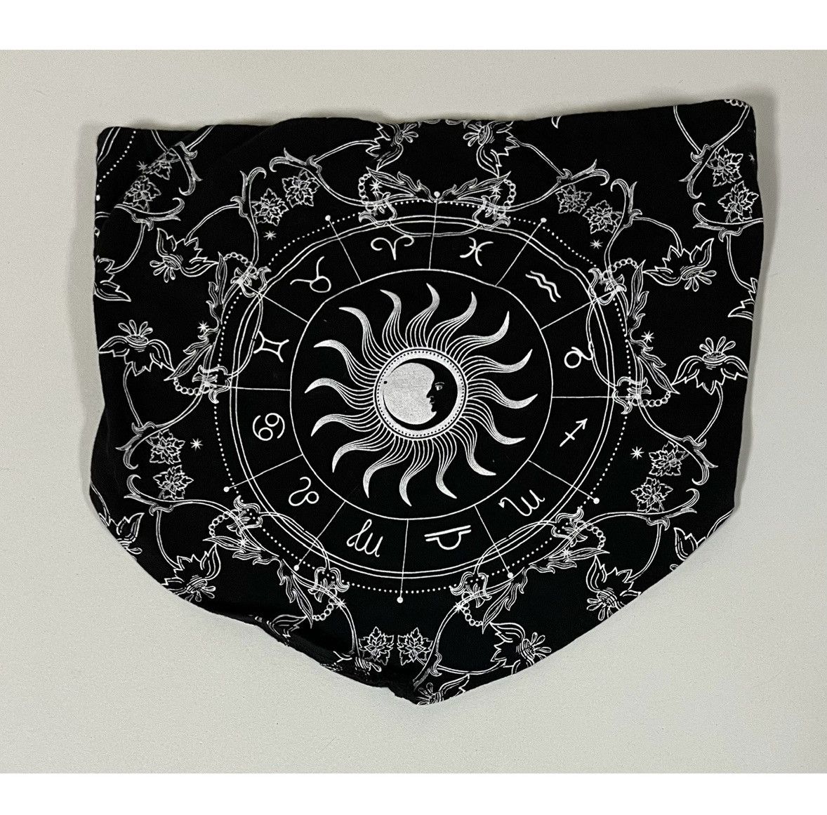 Vintage Zodiac Astrology Bohemian Sun Moon Tube Top Shirt Size S 🖤 Size S / US 4 / IT 40 - 1 Thumbnail