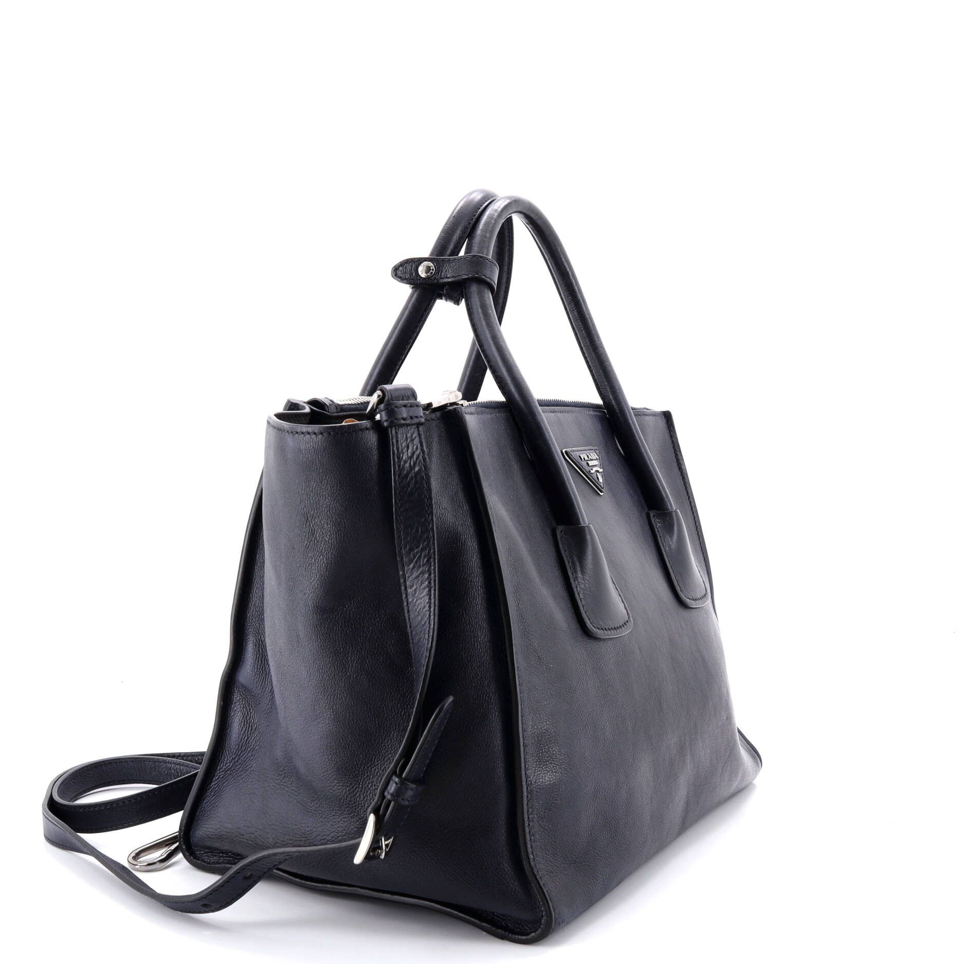 Prada Twin pocket convertible tote leather medium Size ONE SIZE - 1 Thumbnail