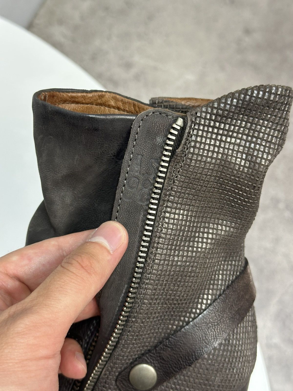 A.S.98 Vintage AS 98 Rick Owens Style Zip Ankle Leather Biker Boots Size US 9 / IT 39 - 12 Thumbnail