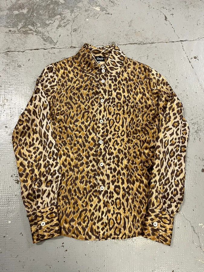 Dolce & Gabbana AW1996 Dolce & Gabbana Leopard Print Shirt Size XS / US 0-2 / IT 36-38 - 3 Thumbnail