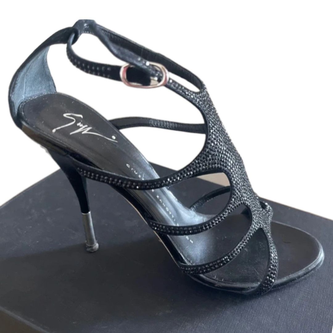 Giuseppe Zanotti Giuseppe Zanotti Coline 110 Cruel Black Summer Embellished Size US 7 / IT 37 - 1 Thumbnail