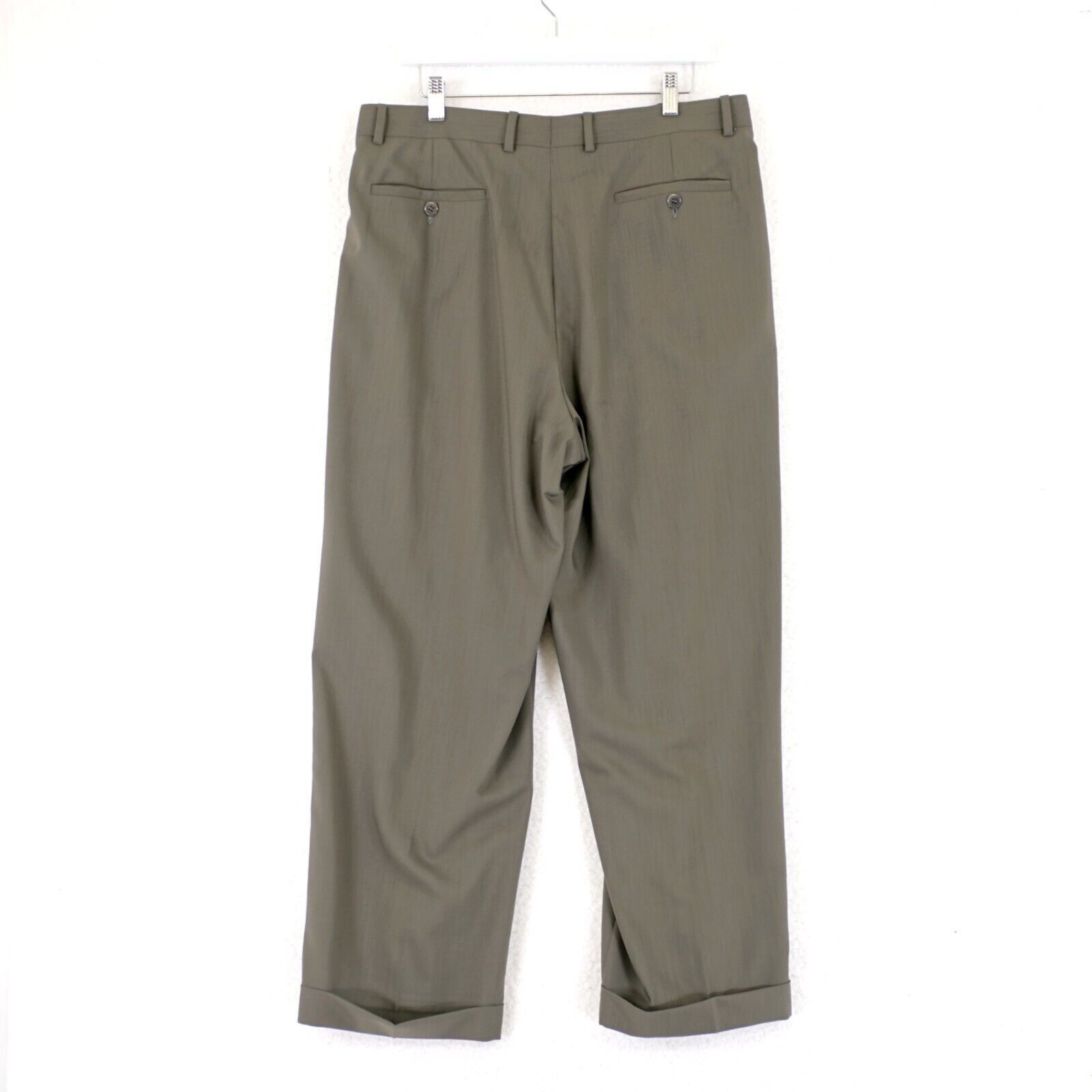 Zanella DAMAGED Zanella Jesse Wool Green 35/28 Dress Pants High Rise Size 34R - 5 Thumbnail