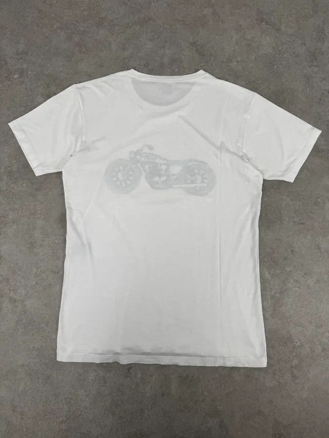 Marc Jacobs 2000s Marc Jacobs White Motorcycle T-Shirt Size S / US 4 / IT 40 - 4 Thumbnail