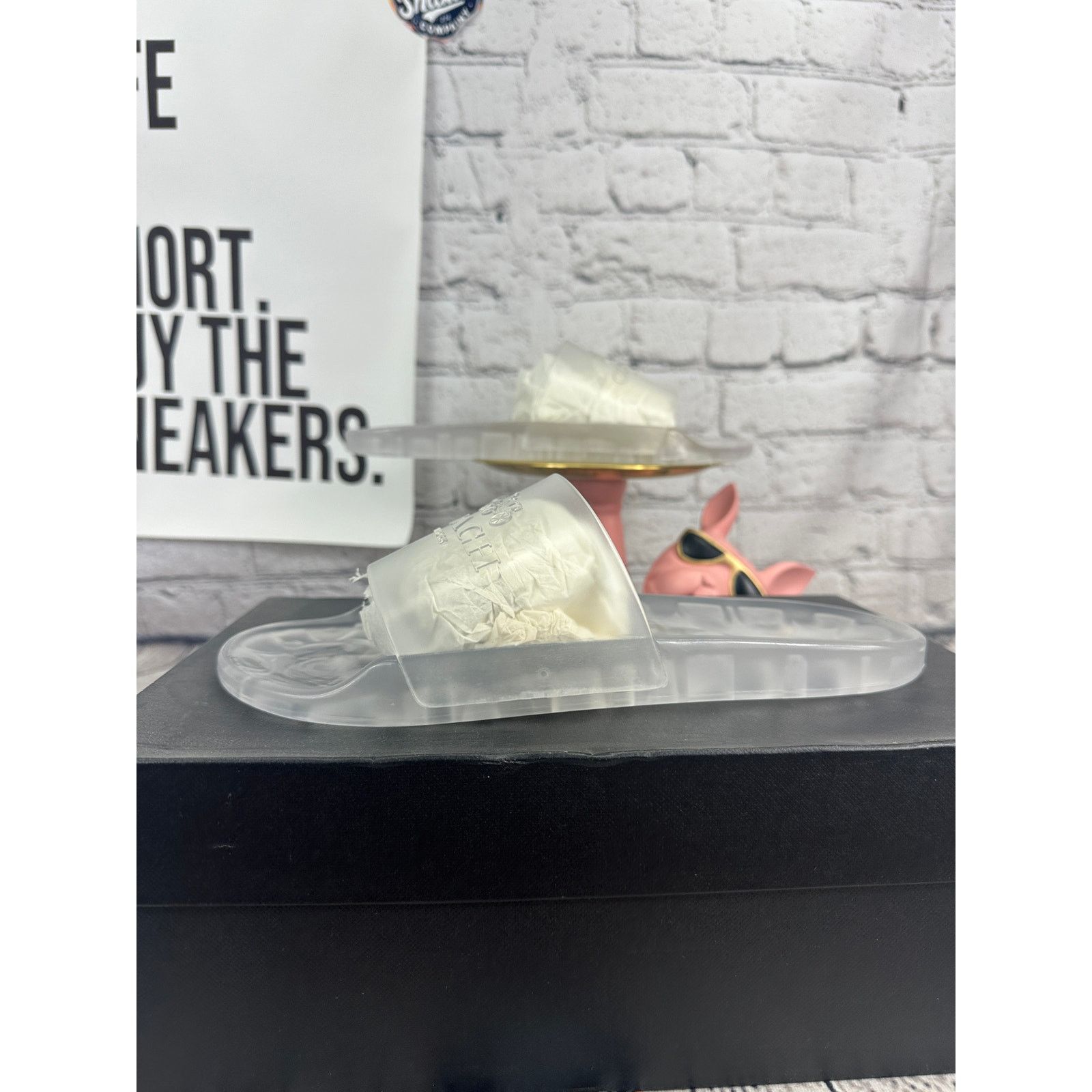 Coach Brand Ulyssa Clear Rubber Slides On Slippers Womens 10