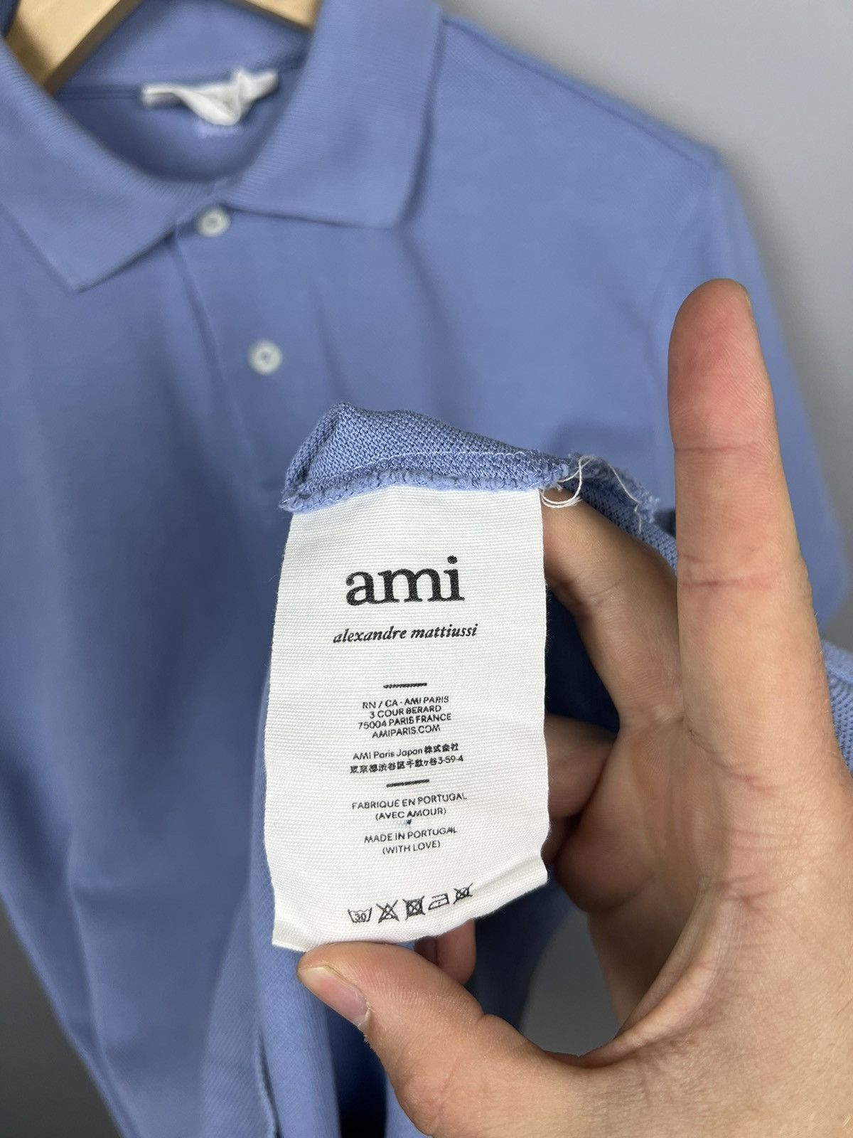 AMI AMI de Coeur Polo Shirt M Baby Blue Basic Japanese Paris y2k Size US XS / EU 42 / 0 - 13 Thumbnail