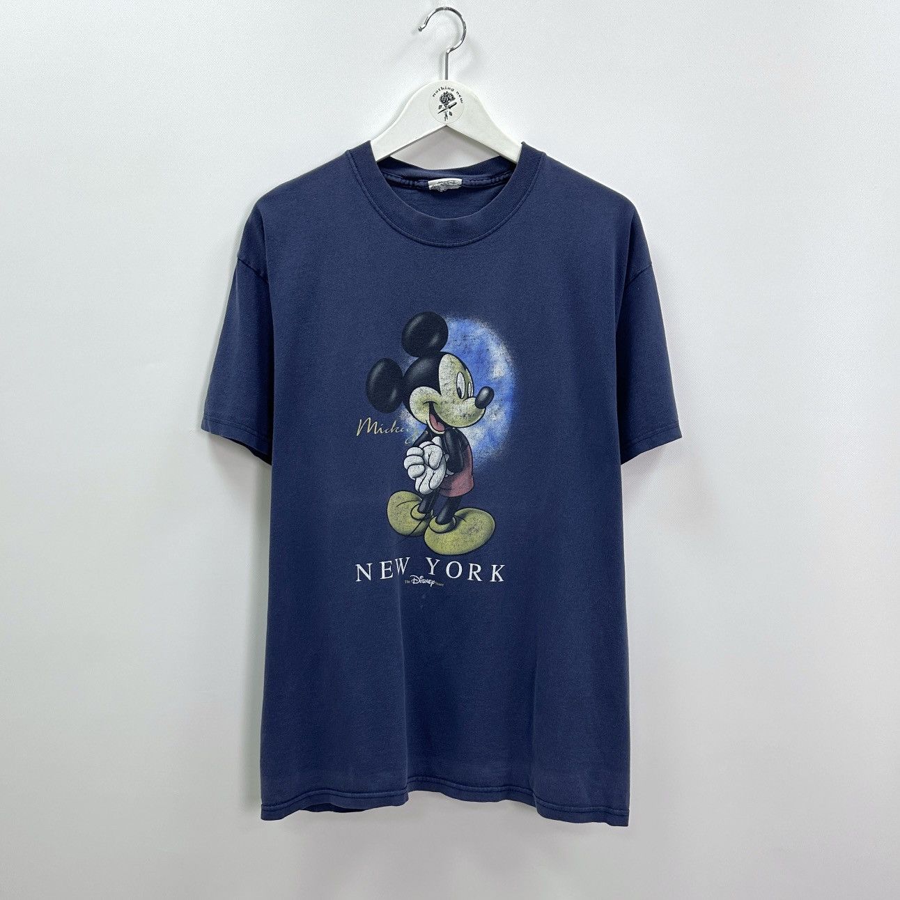 Disney Vintage 90s Disney Mickey Mouse New York Washed tee y2k hype Size US L / EU 52-54 / 3 - 1 Thumbnail