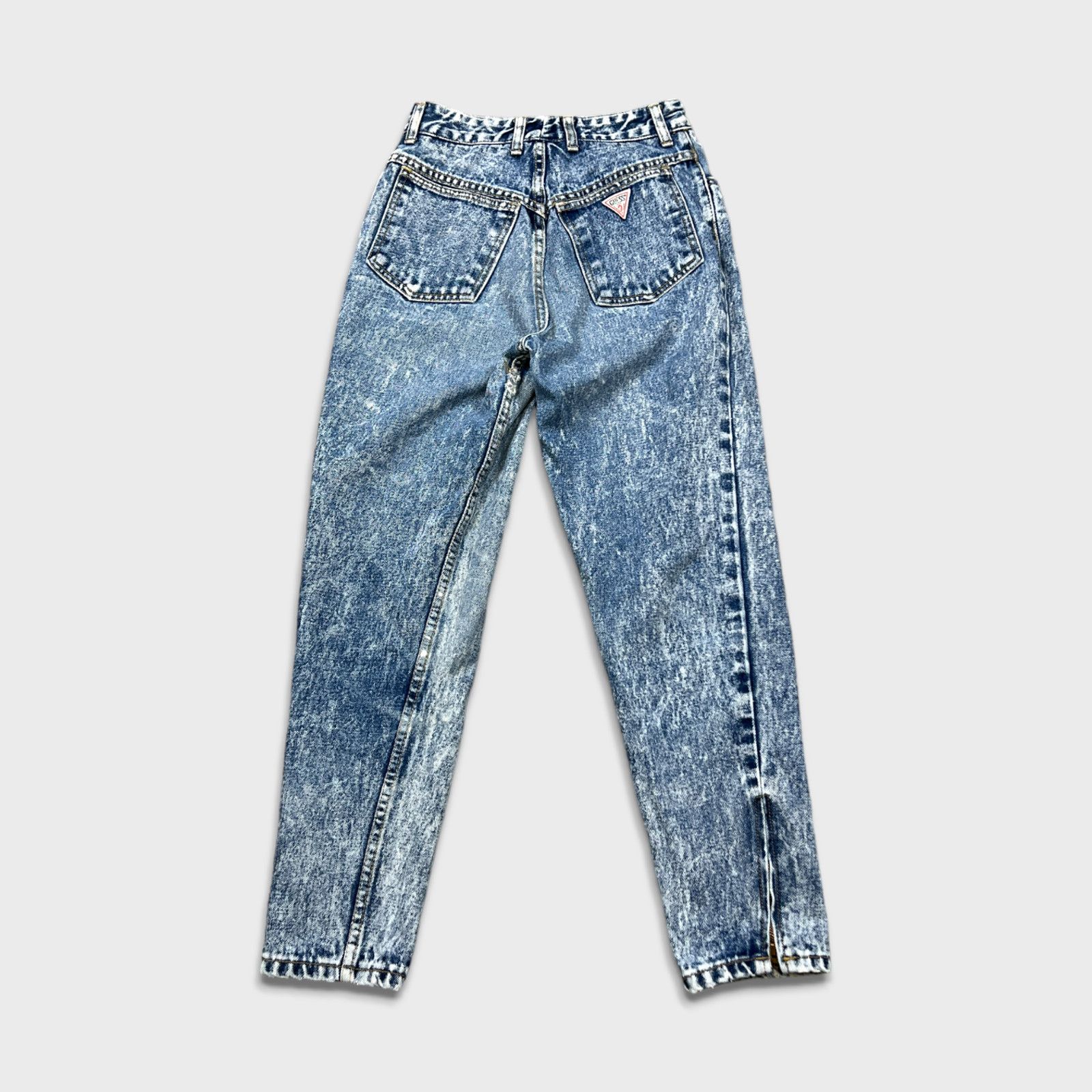 Guess × Vintage VTG Guess Jeans 26x26 Marciano USA Acid Wash Taper 90s Pants Size 26" / US 2 / IT 38 - 4 Thumbnail