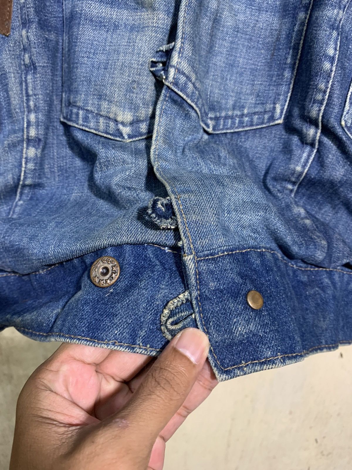 DENIM TEARS 🔥DENIM COSTUM WITH LEATHER PARTS PATCHWORKS Size US XL / EU 56 / 4 - 7 Thumbnail