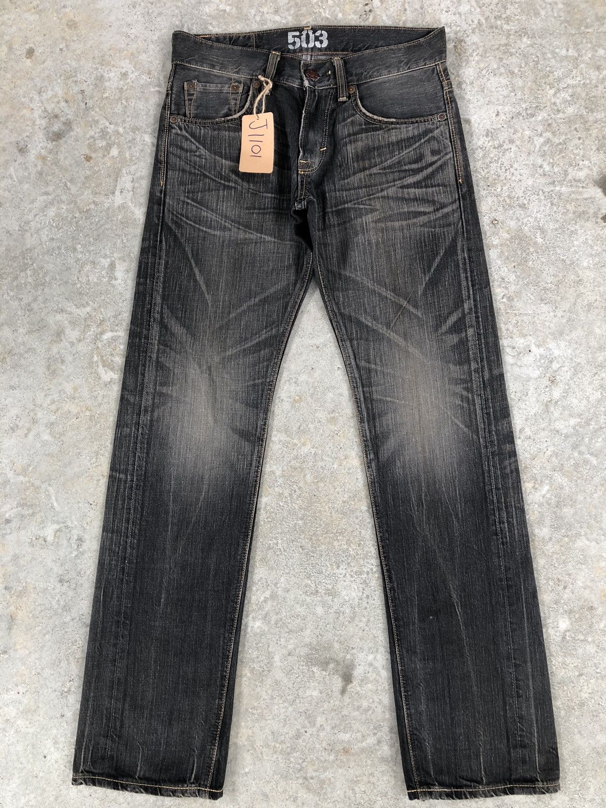 If Six Was Nine Edwin 503 Blue Trip Distressed Jeans Size US 32 / EU 48 - 1 Thumbnail
