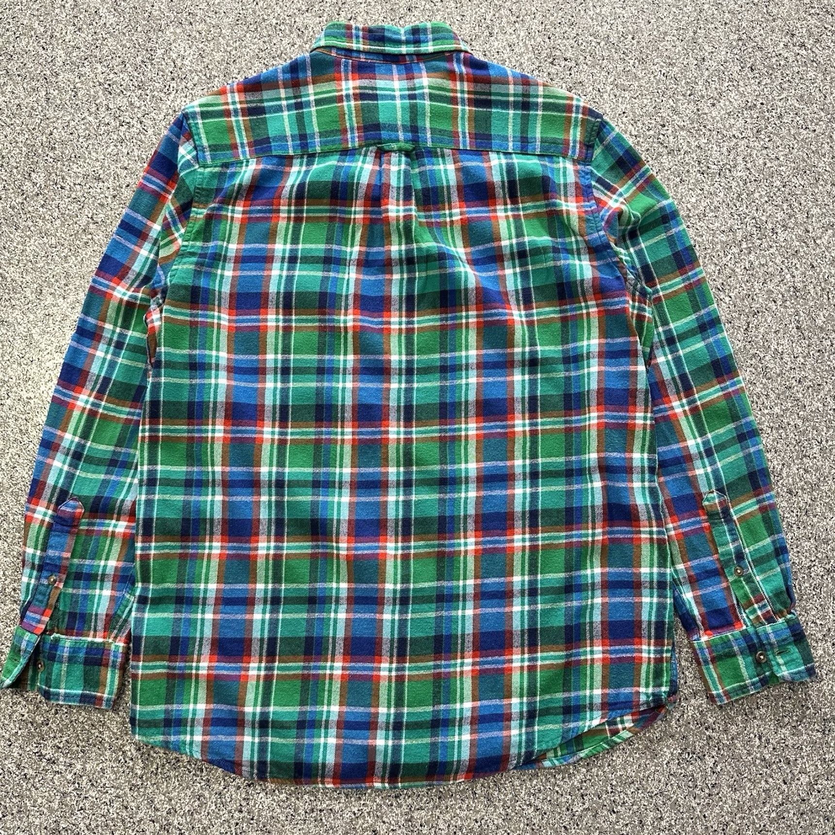 Chaps Chaps Shirt Mens M Long Sleeve Plaid Green Cotton Brushed Flannel Button-Up Size US M / EU 48-50 / 2 - 7 Thumbnail
