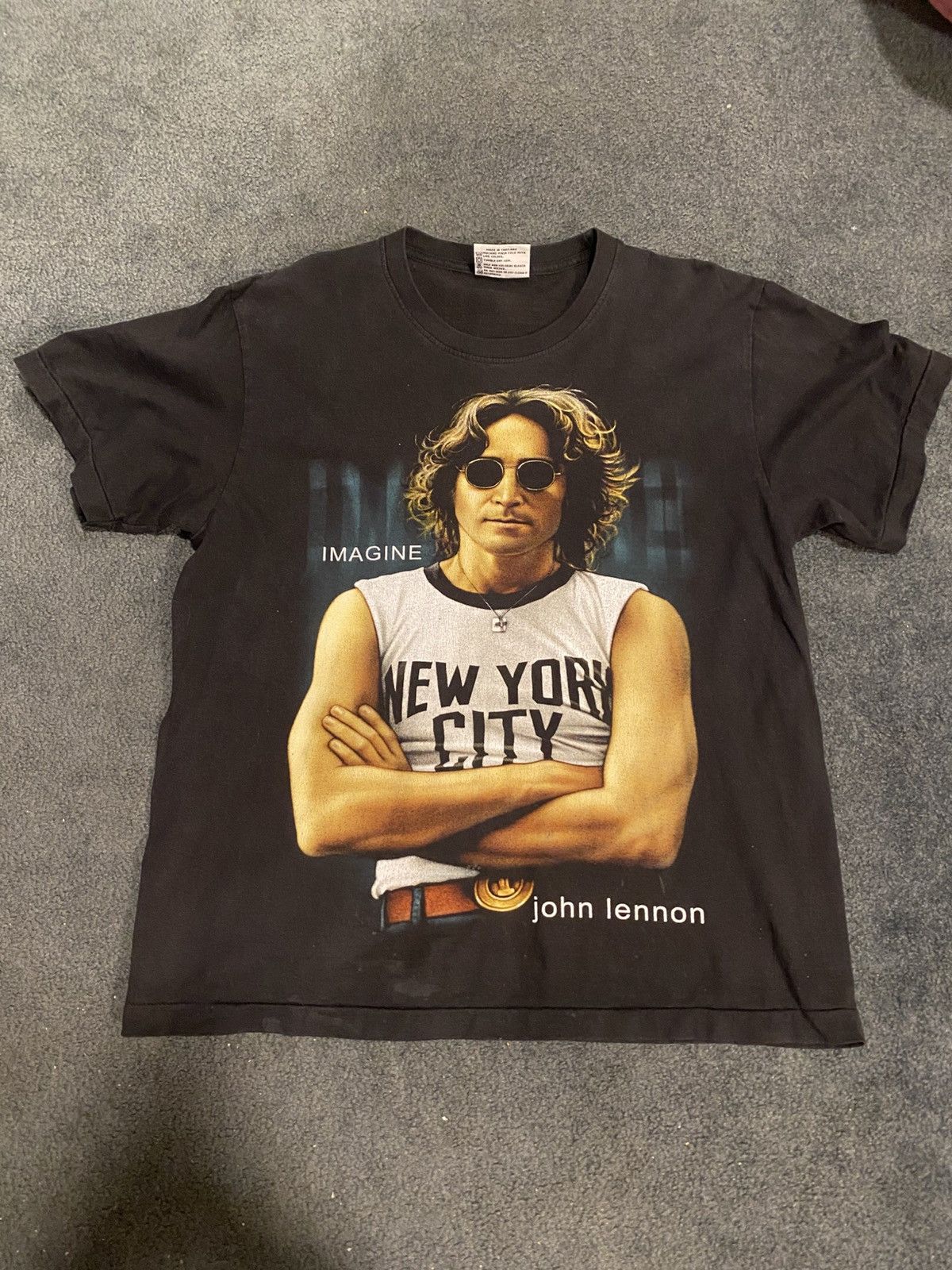 Band Tees × Vintage VINTAGE 90s JOHN LENON IMAGINE TEE Size US L / EU 52-54 / 3 - 1 Thumbnail