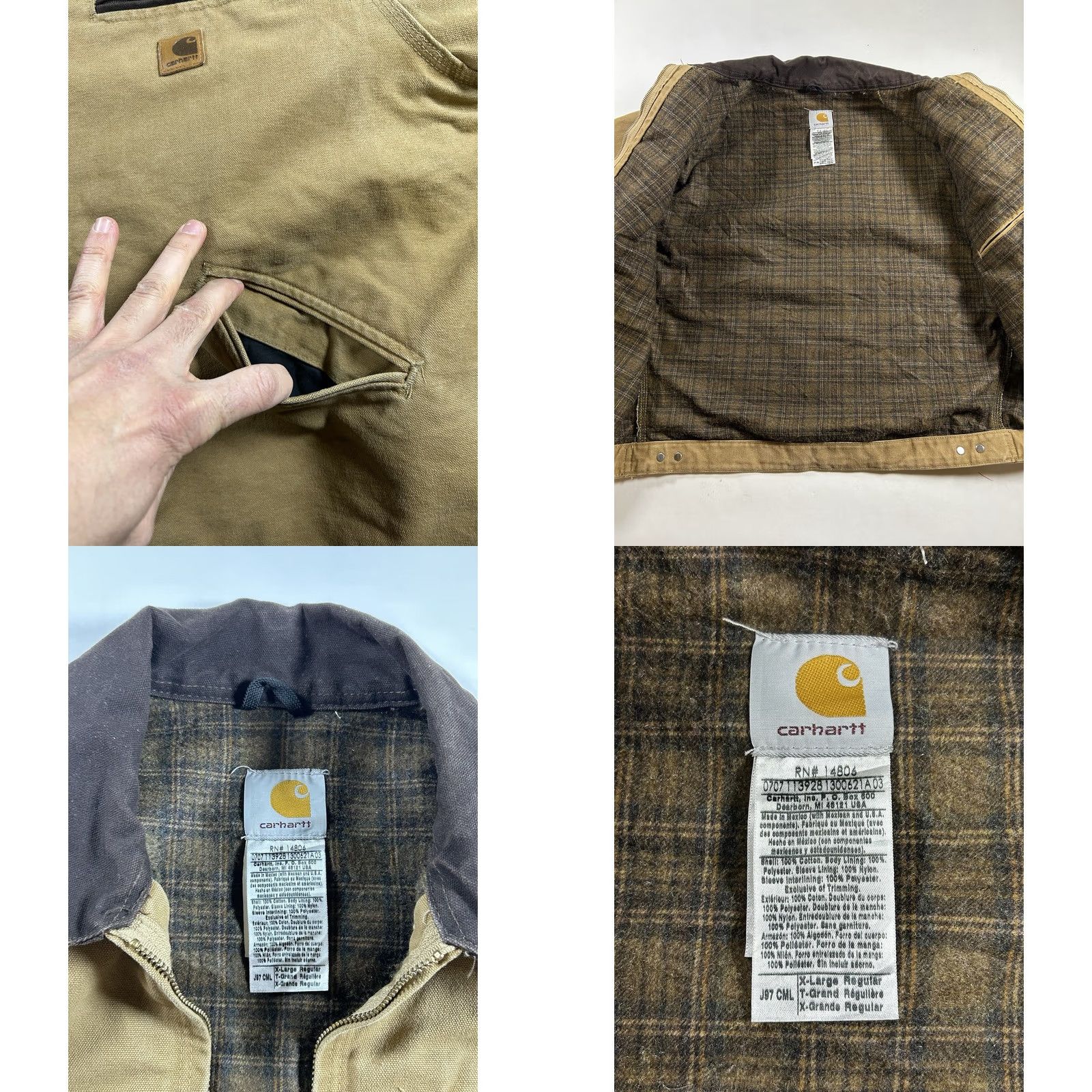 Carhartt Vintage Carhartt Detroit Jacket Blanket Lined J97 CML Mens Size XL 0707 July 07 Size US XL / EU 56 / 4 - 8 Thumbnail
