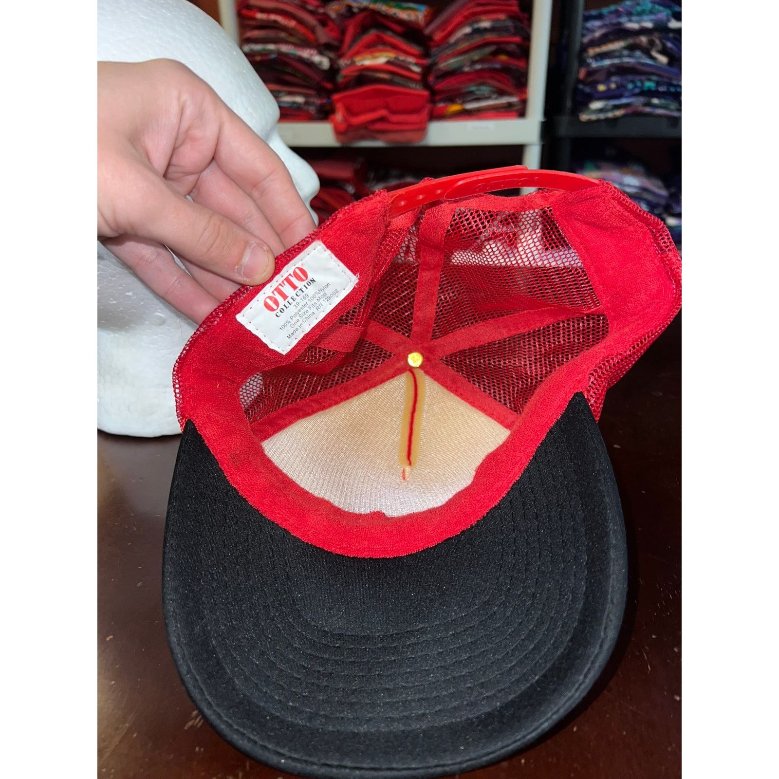 Vans Vans Hat Off The Wall Red Black Snapback Cap Headwear Size ONE SIZE - 6 Thumbnail