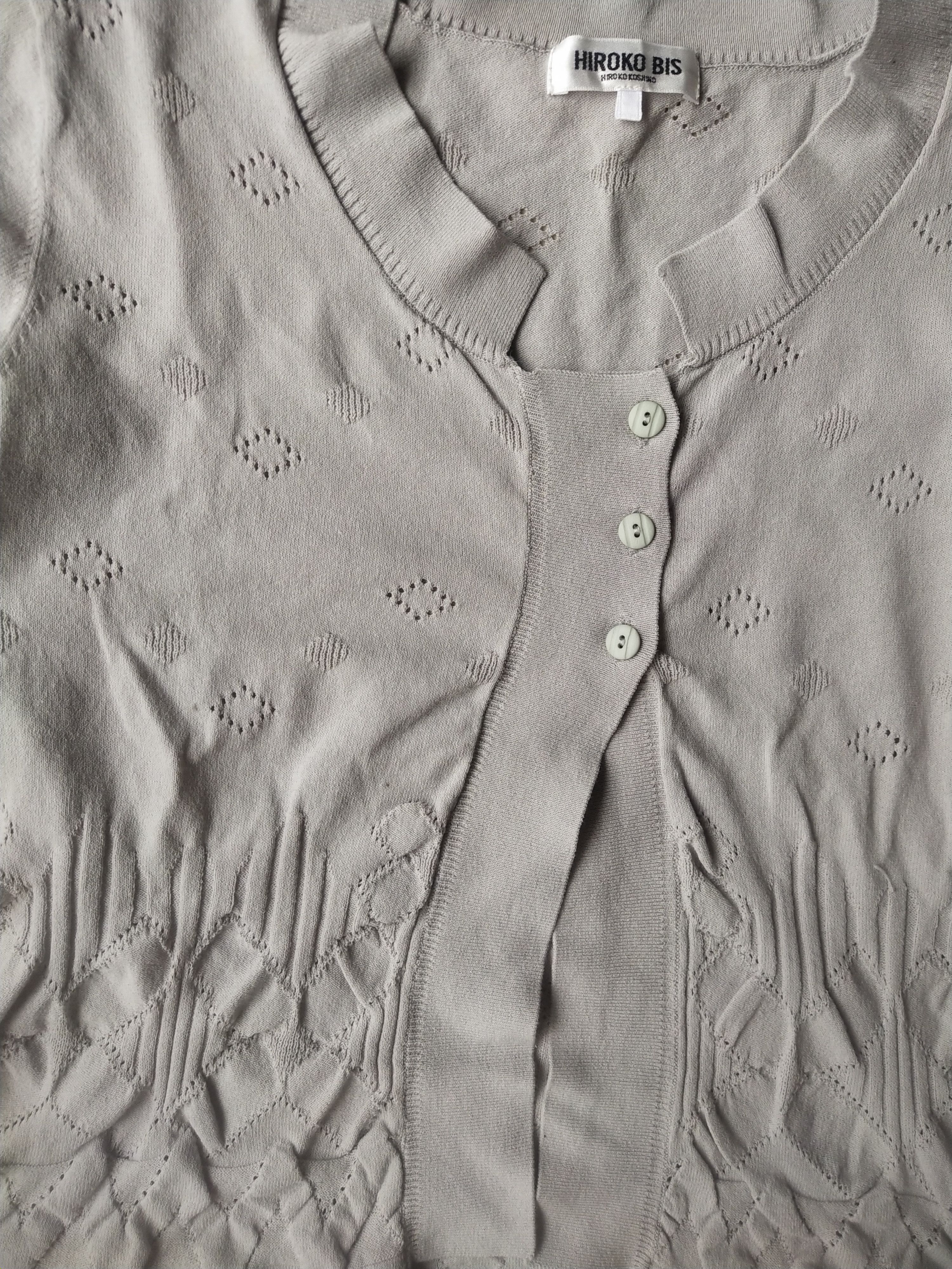 Hiroko Koshino Homme Archival Hiroko Koshino Bis Knit Cardigan Avant Garde Size S / US 4 / IT 40 - 2 Thumbnail