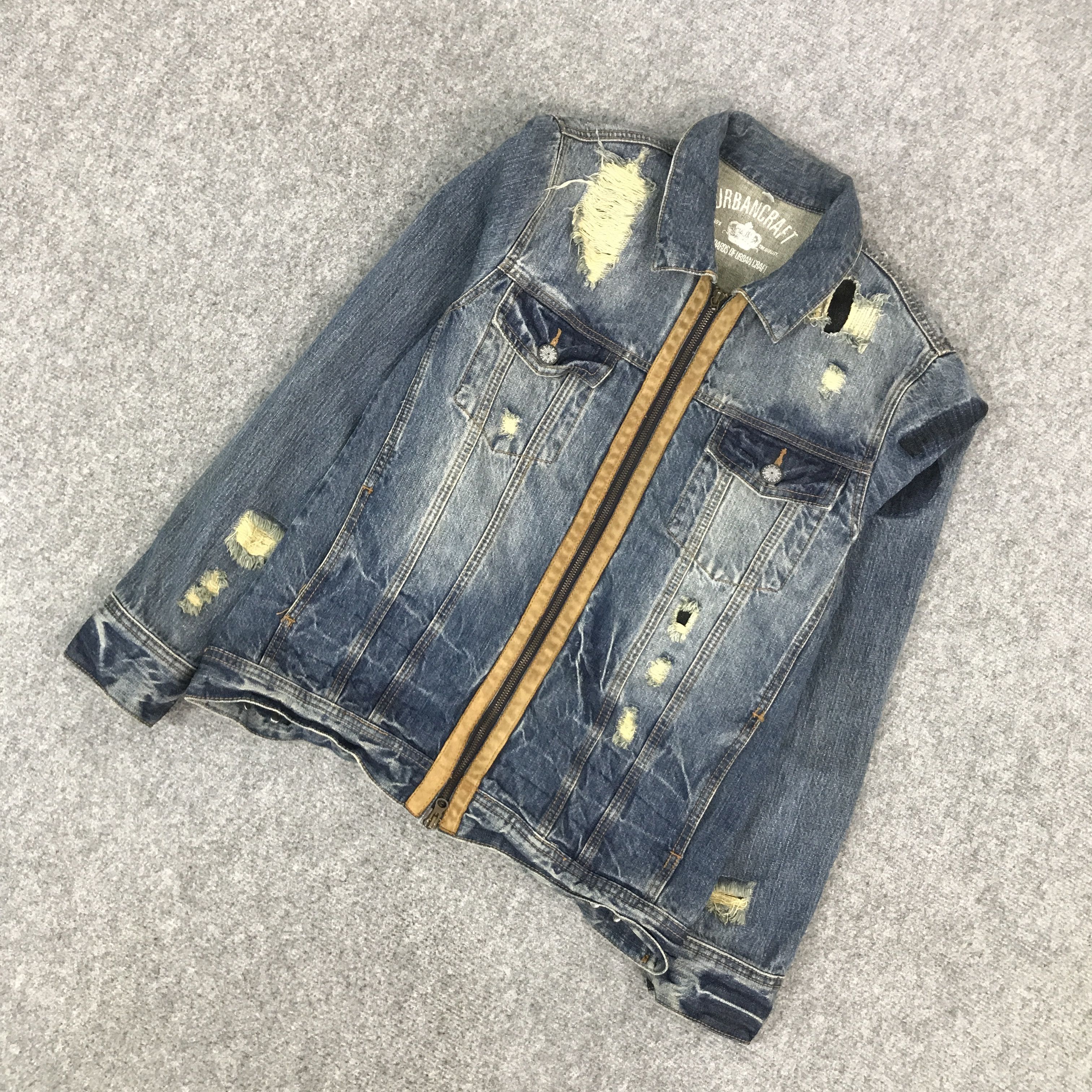 Japanese Brand URBANCRAFT DENIM ZIPPER JACKET Size US L / EU 52-54 / 3 - 5 Thumbnail