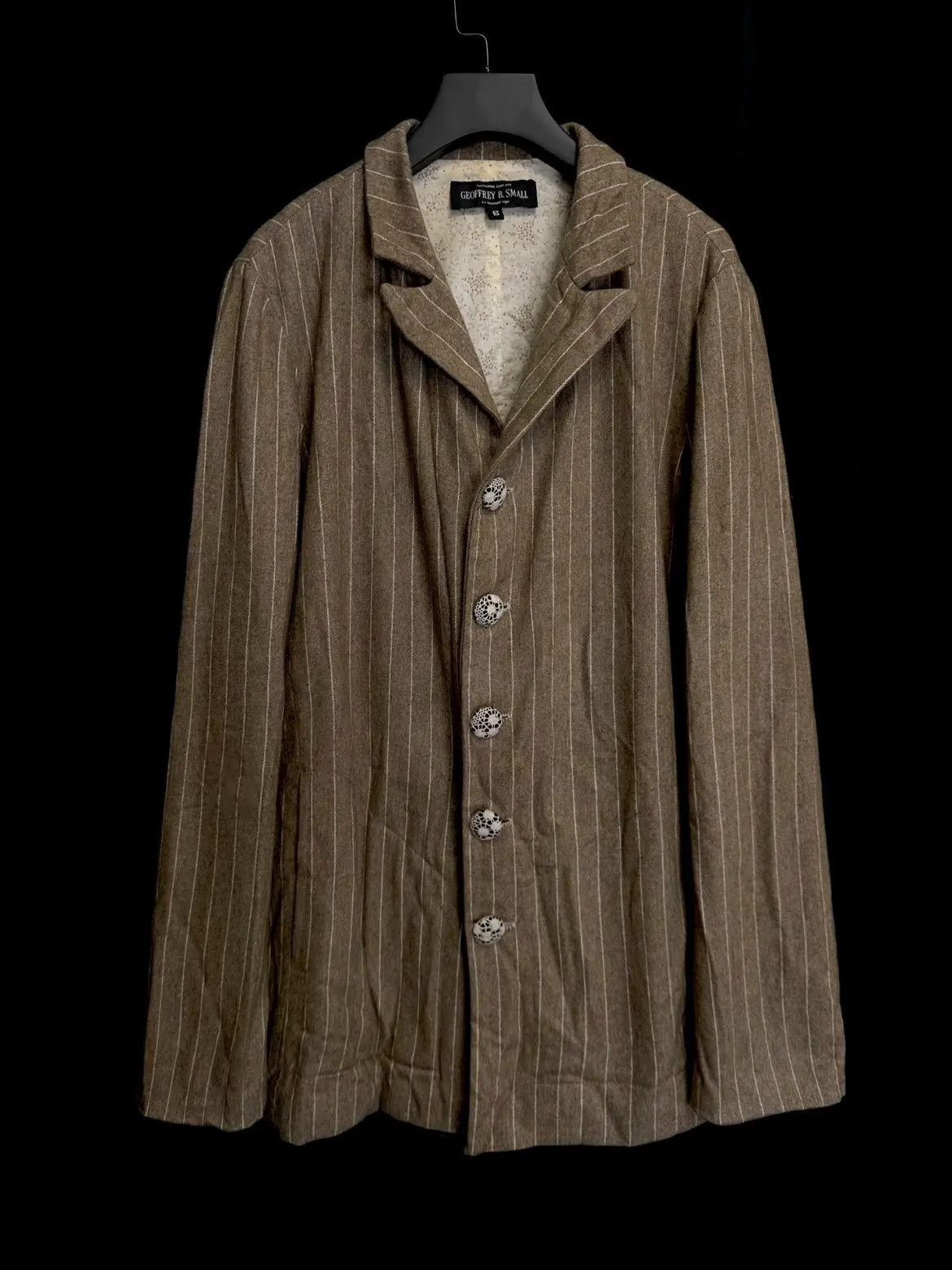 Geoffrey B. Small Geoffrey B.Small Brown Stripe Blazer Jcaket Size US S / EU 44-46 / 1 - 2 Thumbnail
