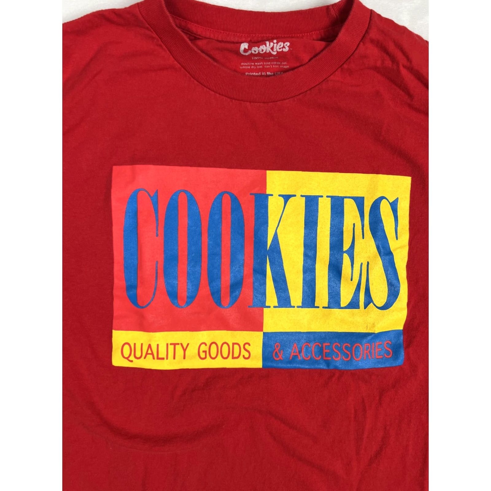 Vintage Cookies T-Shirt Mens Large Red Logo Graphic Streetwear Shirt Mens Large Red Cookies Size US L / EU 52-54 / 3 - 2 Thumbnail