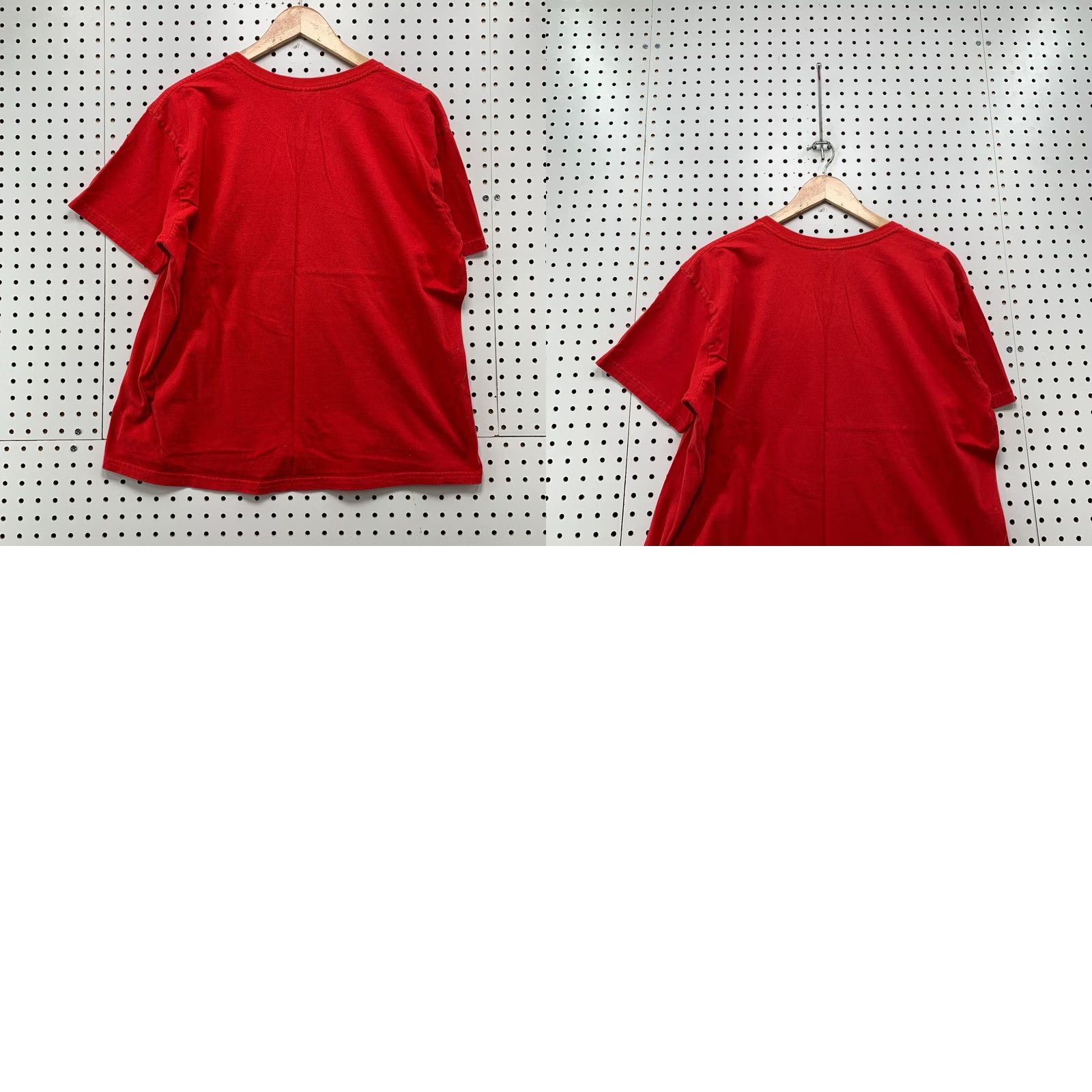 Nike VINTAGE Nike Shirt Red V Neck White Spell Out Womens Large 22.5x24.5 Size L / US 10 / IT 46 - 9 Thumbnail