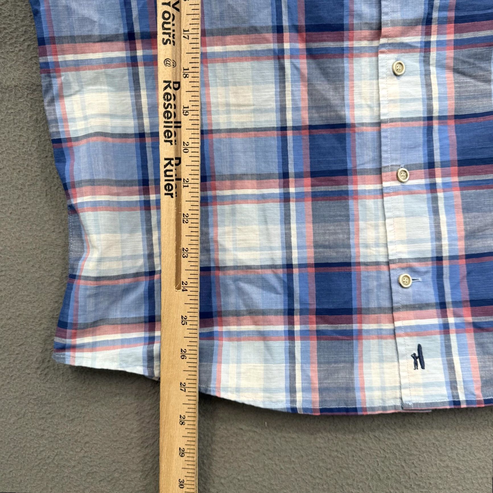 johnnie-O johnnie-O Shirt Mens Large Blue Plaid Long Sleeve Button-Up Casual Size US L / EU 52-54 / 3 - 5 Thumbnail