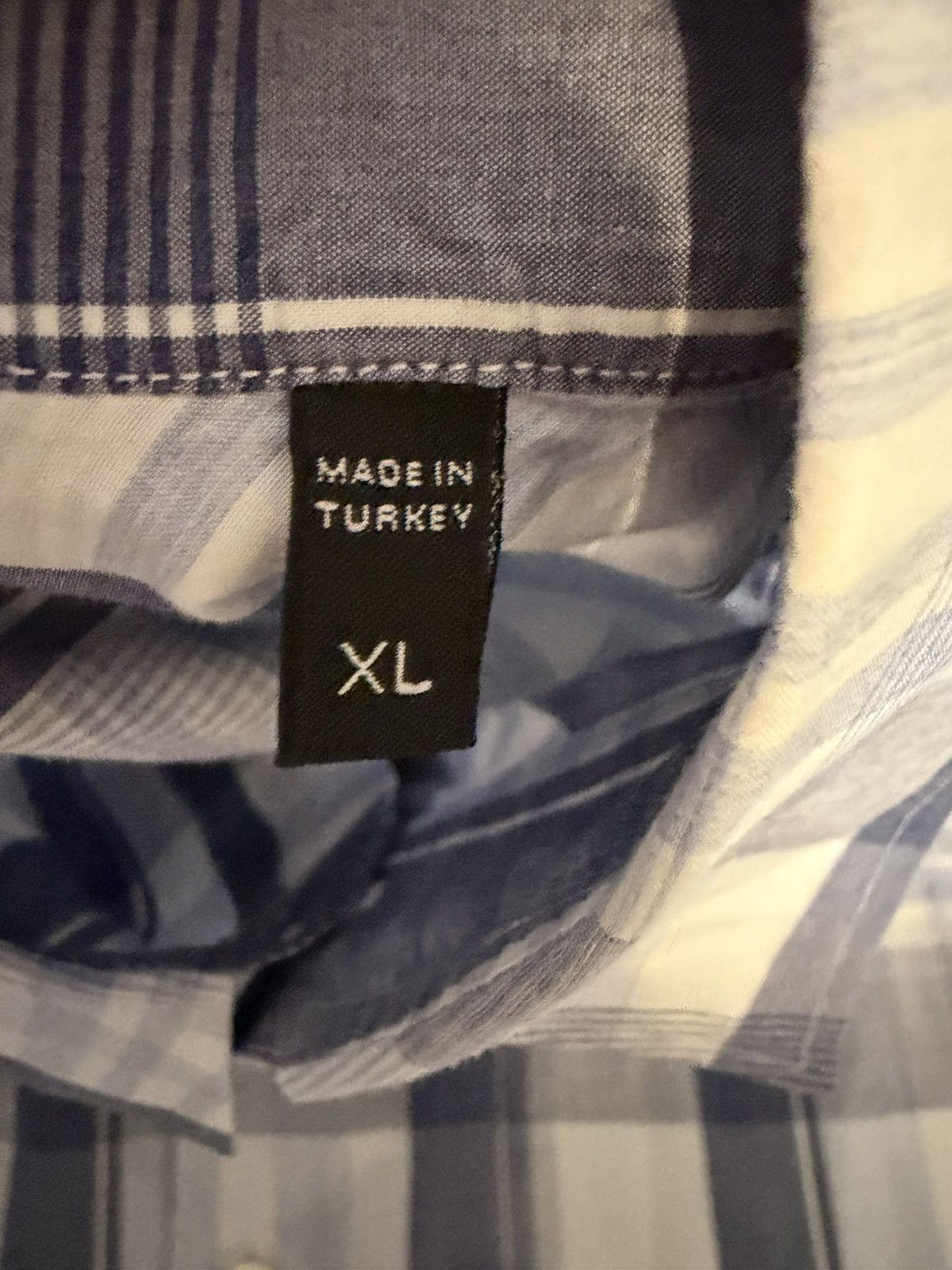 Ermenegildo Zegna Ermenegildo Zegna Blue and White Plaid Button Down Shirt Size US XL / EU 56 / 4 - 4 Thumbnail