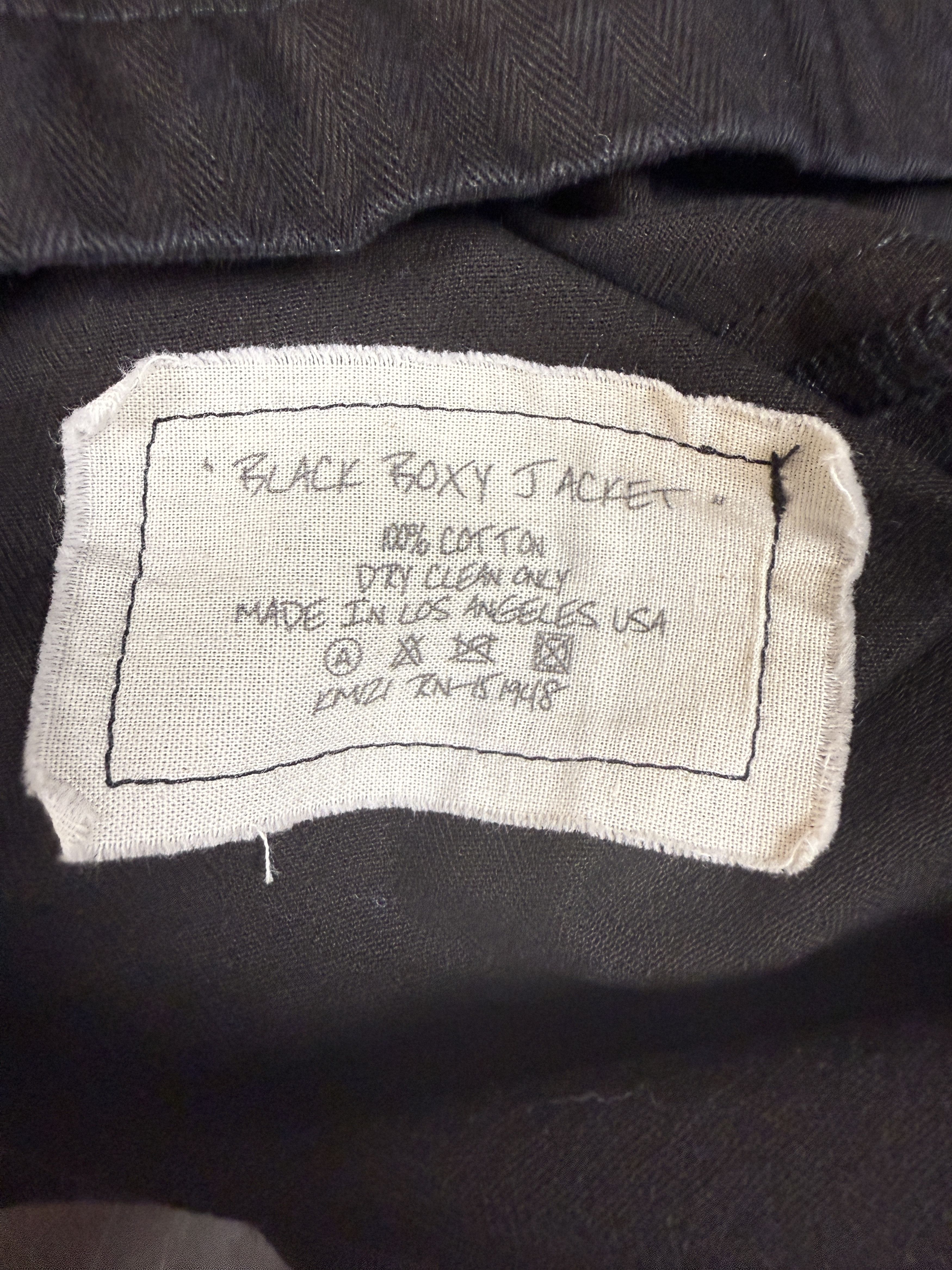 Greg Lauren $850 Greg Lauren Black Boxy Jacket Size US L / EU 52-54 / 3 - 8 Thumbnail