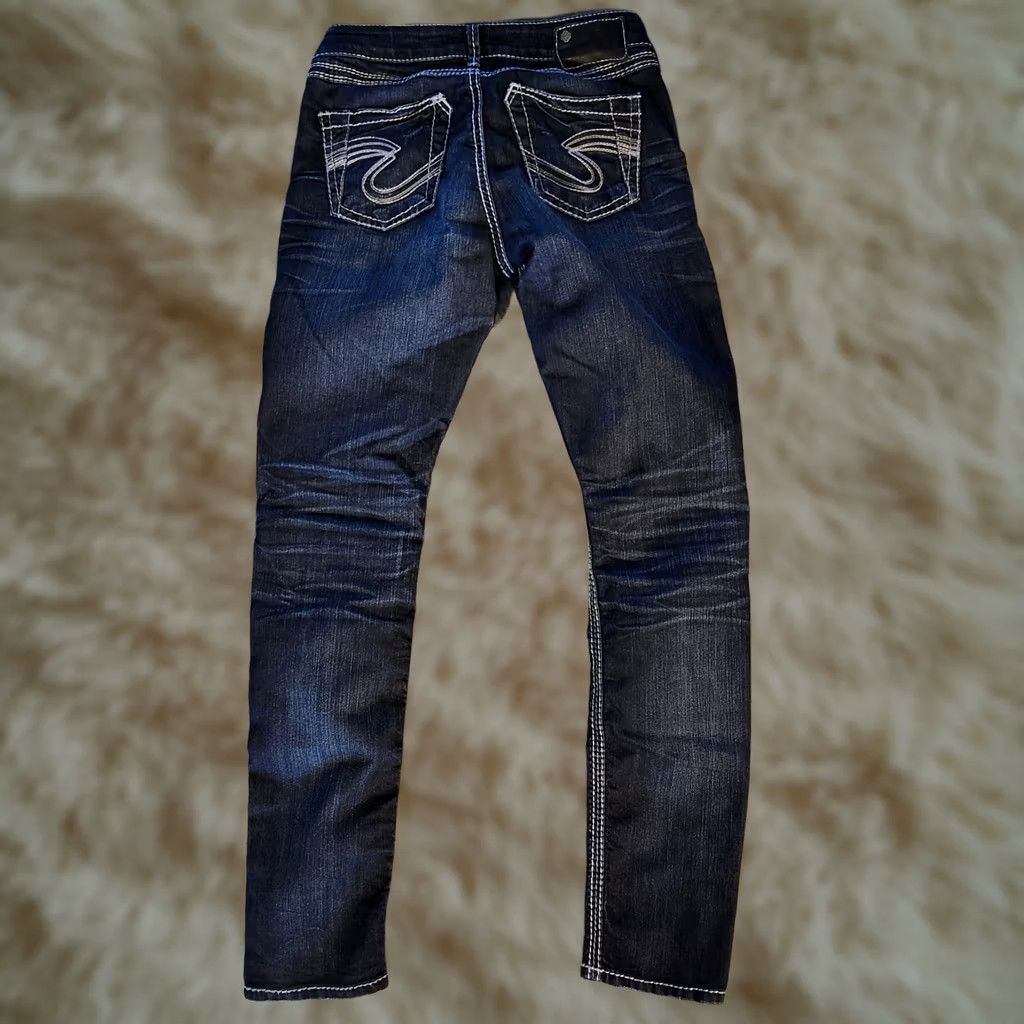 Silver Jeans Co. VINTAGE Silver Jeans Co. Womens Jeans Tuesday Mid Skinny Cotton 27/31 Blue Slim 31in Denim Size 27" / US 4 / IT 40 - 1 Thumbnail