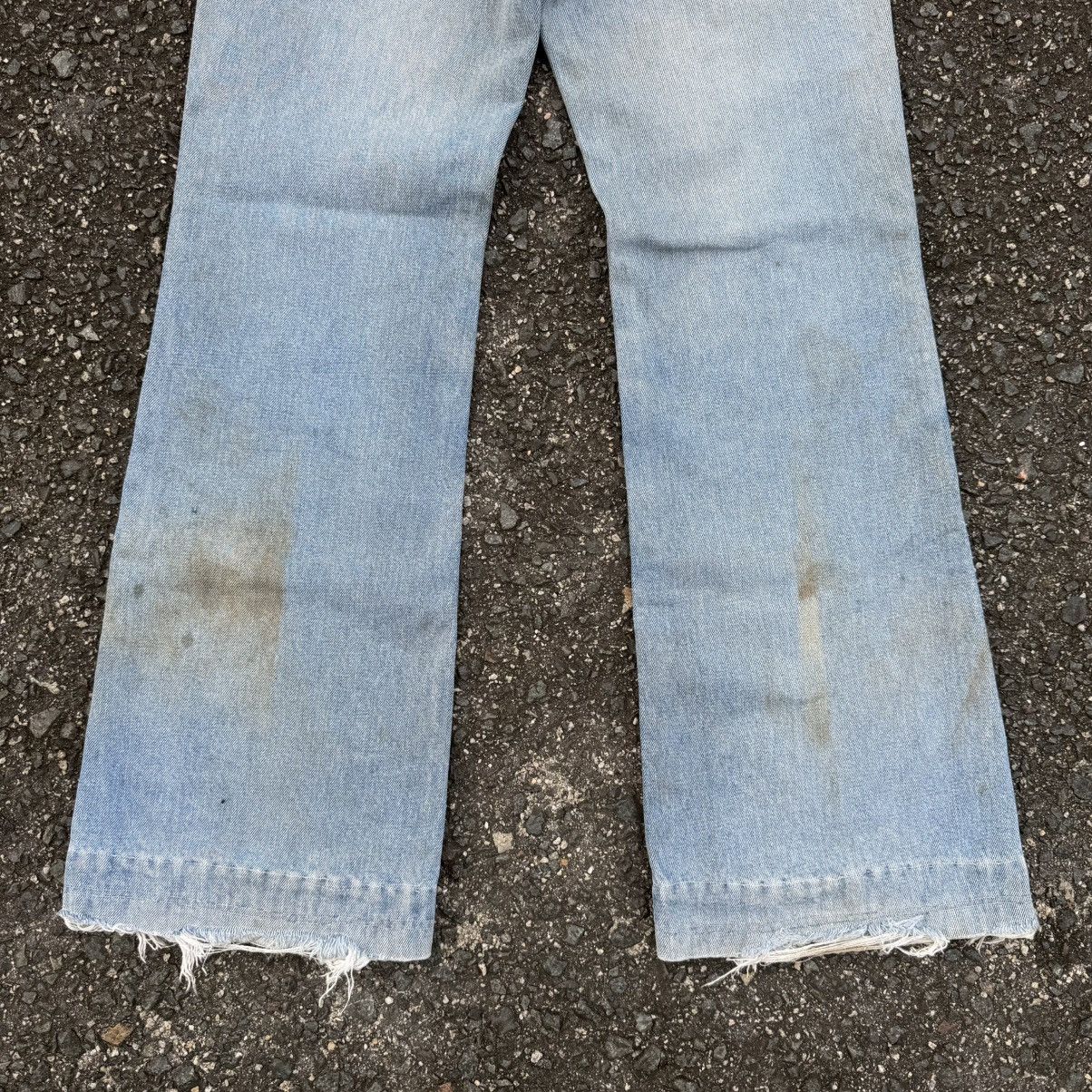 Japan Blue × Jean × Vintage VINTAGE BLUE WAY FLARE FADED RUSTY JEAN DENIM PANTS Size US 30 / EU 46 - 12 Thumbnail