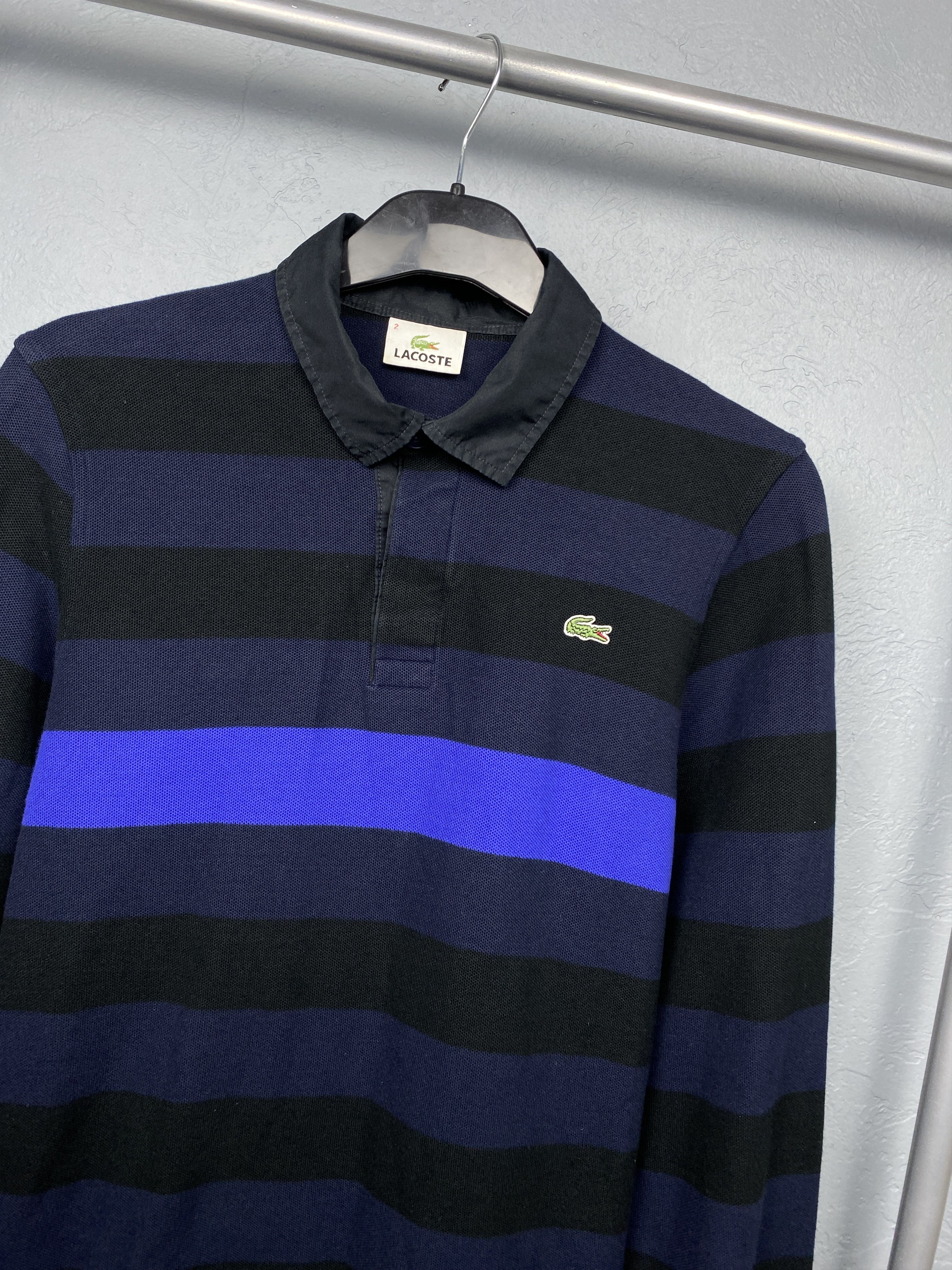 Lacoste × Vintage Lacoste Vintage Mens Long Sleeve Rugby Polo Shirt Size US S / EU 44-46 / 1 - 2 Thumbnail