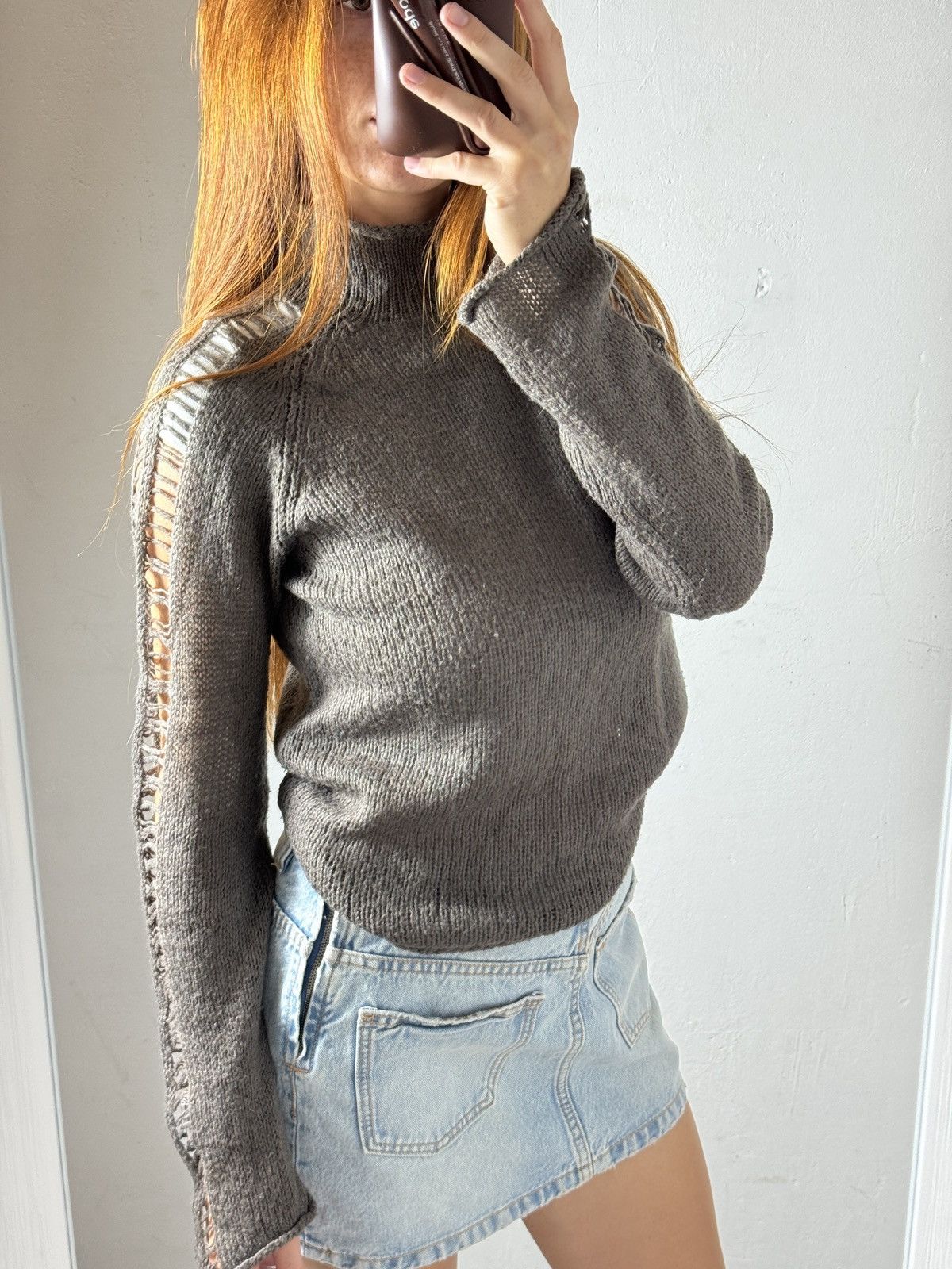 Sisley VINTAGE SISLEY 2000s KNITTED MESH SWEATER Size S / US 4 / IT 40 - 2 Thumbnail