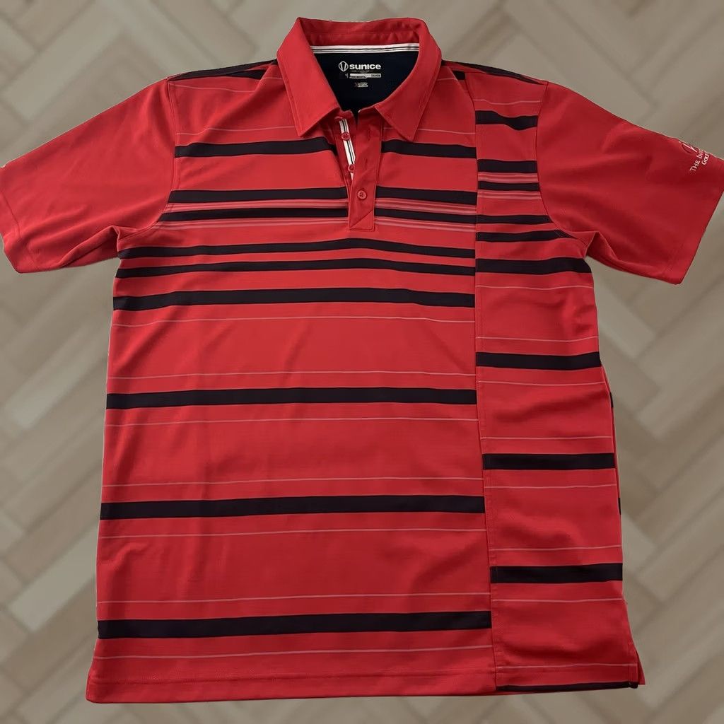 Vintage Sunice Polo Shirt Mens XL Red Inverness Golf Club Short Sleeve Button-Up Cotton Shirt Size US XL / EU 56 / 4 - 1 Thumbnail