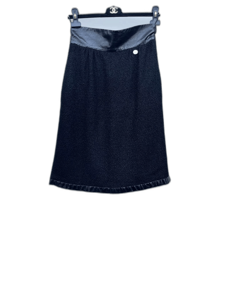 Chanel Chanel Leather Panel Midi Skirt -2505 Size US 40 / EU 56 - 1 Thumbnail