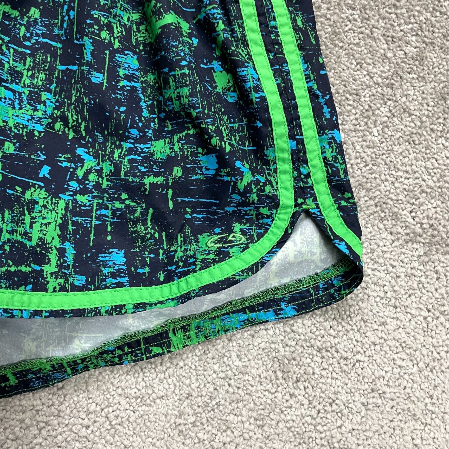 Champion Champion Active Shorts Womens L Green Blue Elastic Waist Pockets 30x3 Shorx? Size 36" / US 14 / IT 50 - 4 Thumbnail