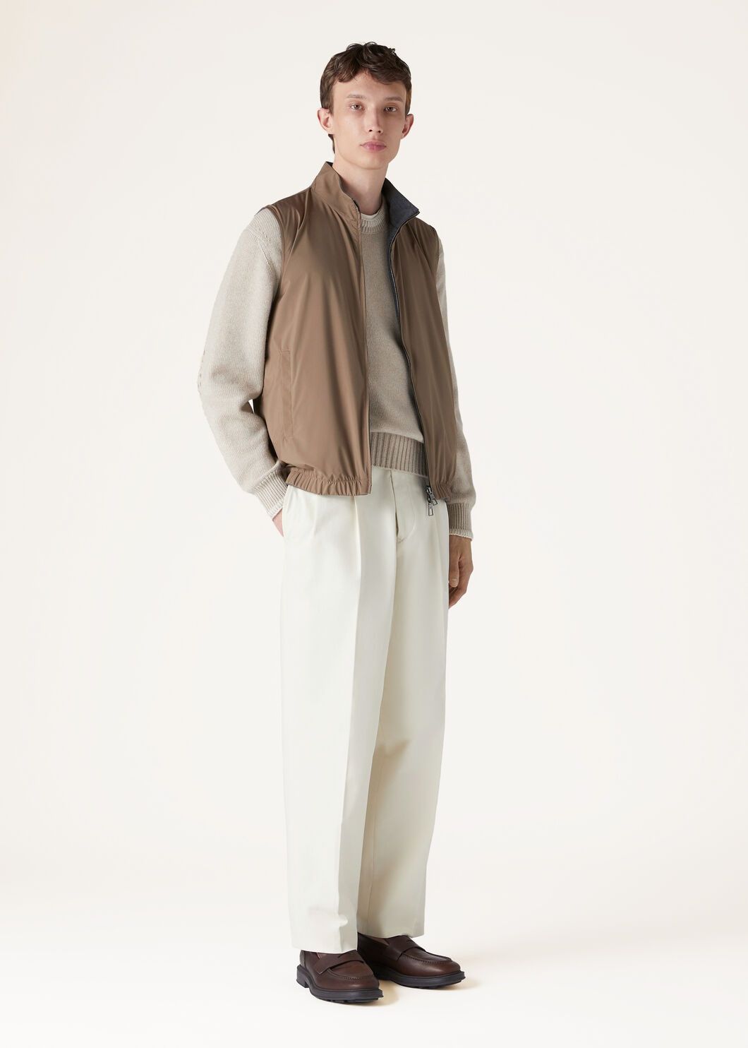 Loro Piana o1w1db10125 FA18416 Vest in Light Brown Size US L / EU 52-54 / 3 - 2 Thumbnail