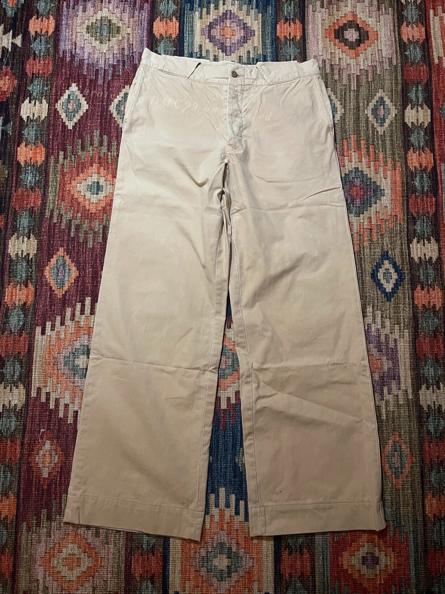 RRL Ralph Lauren RRL Vintage White Label Loose Cotton Pants Size US 32 / EU 48 - 1 Thumbnail