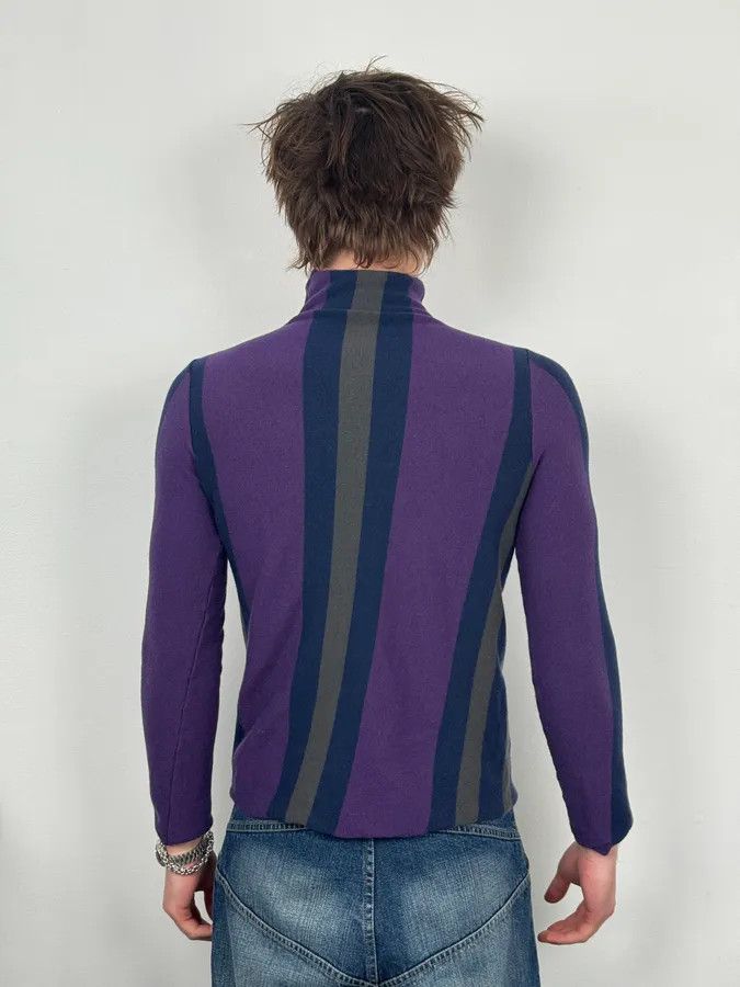 Emporio Armani 1990s Emporio Armani Purple Lined Turtleneck Sweater Size US S / EU 44-46 / 1 - 3 Thumbnail