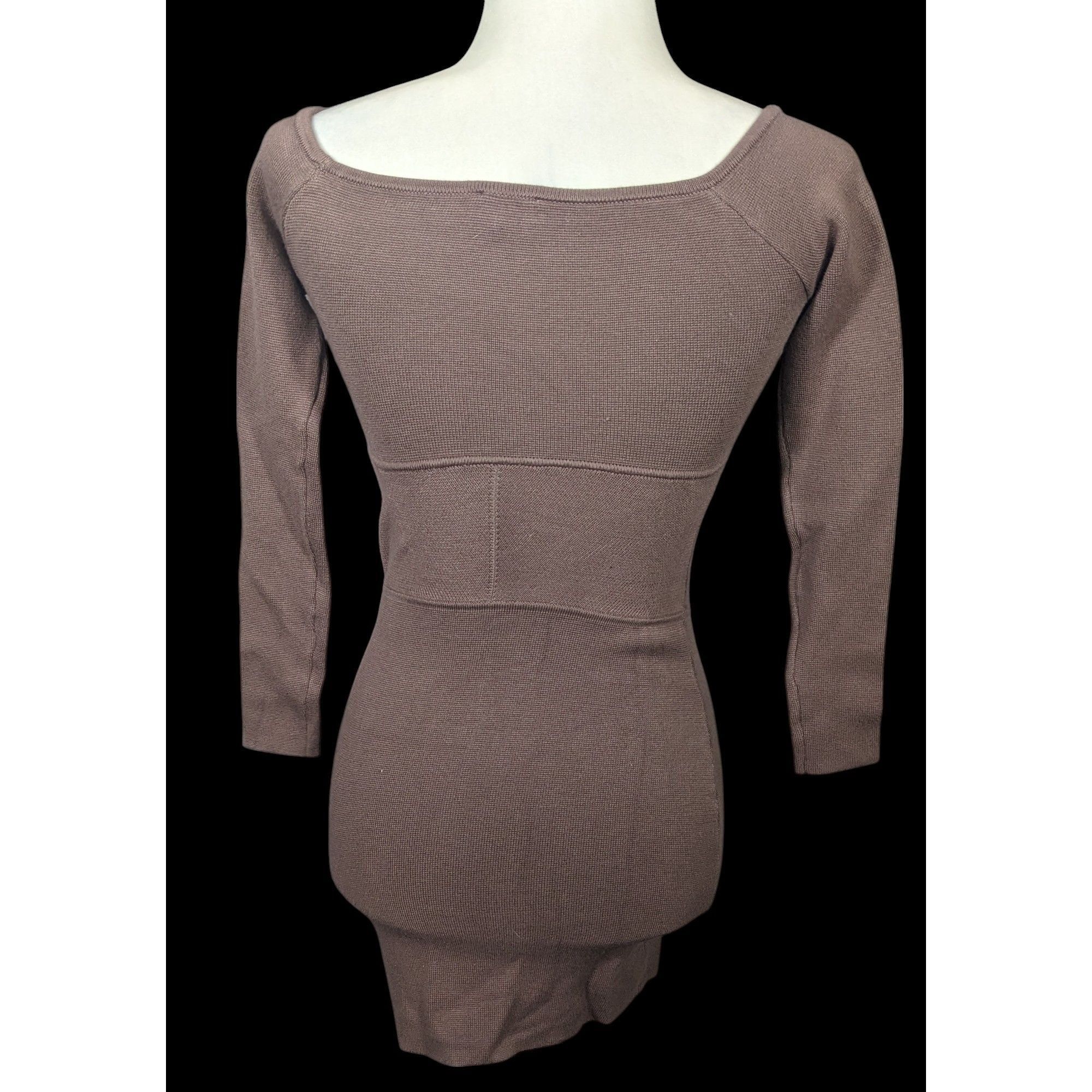 Abercrombie & Fitch Abercrombie & Fitch Black Knit Faux Corset Waist Dress Size Size XS / US 0-2 / IT 36-38 - 2 Thumbnail
