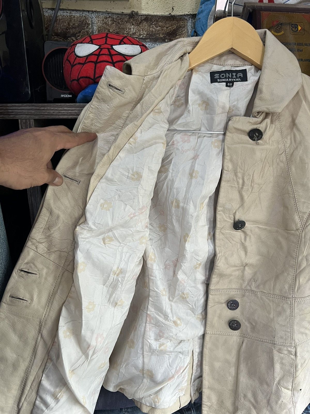 Sonia Rykiel 🔥Rare Sonia Rykiel Button Leather Jacket Size S / US 4 / IT 40 - 16 Thumbnail