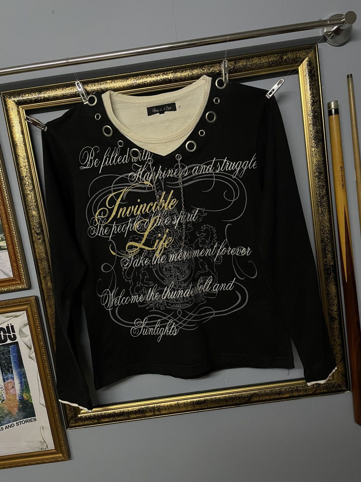Beauty Beast Vintage Japan Designer Beaumont Carr Punk Chain Longsleeve Size US S / EU 44-46 / 1 - 2 Thumbnail